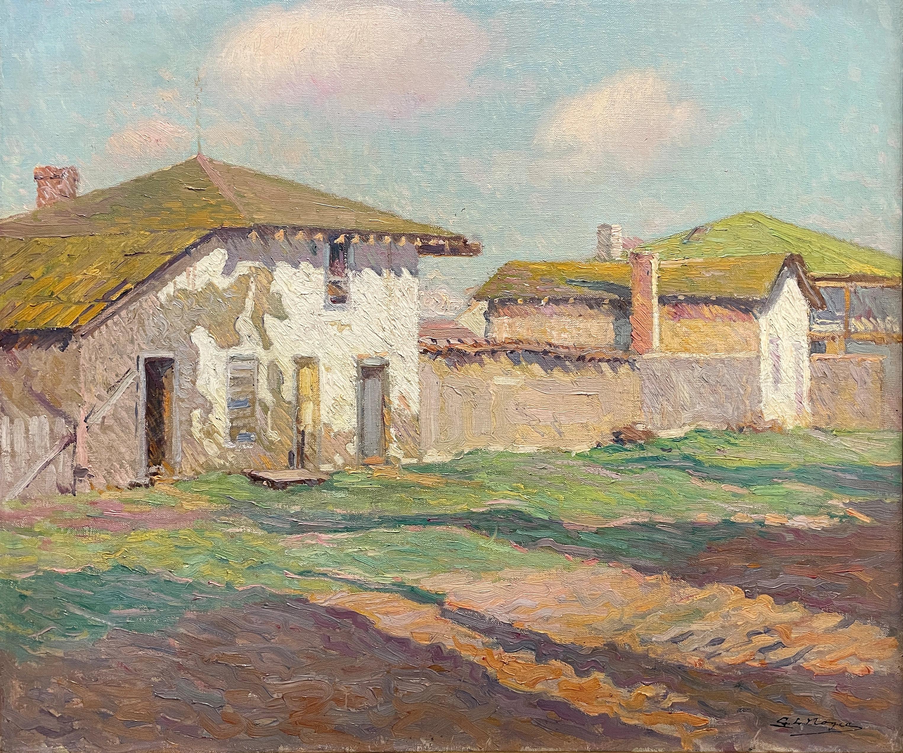 George Loftus Noyes Landscape Painting - House of the Four Winds (La Casa de Los Vientos), Monterey, California Landscape