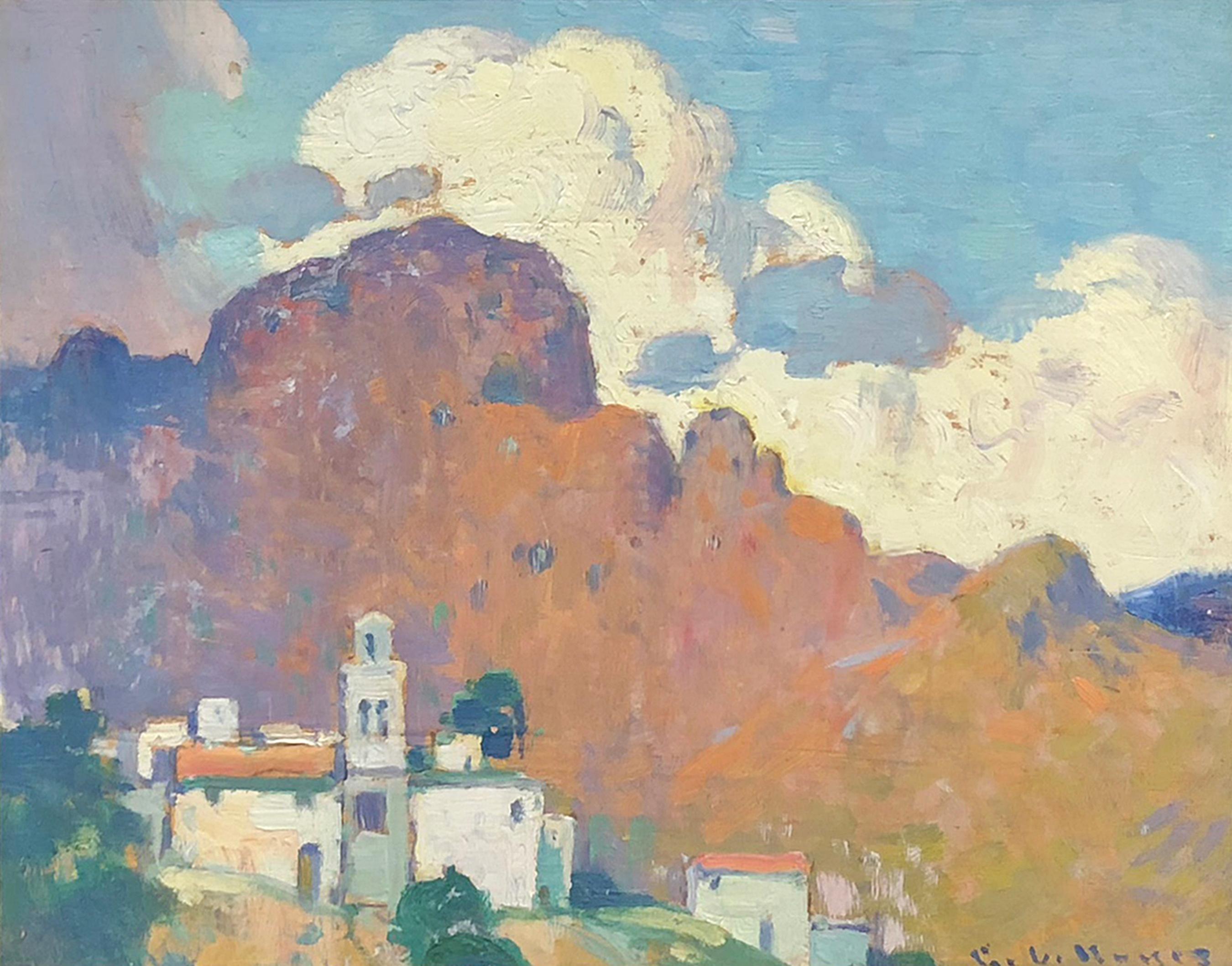 Mission in the Hills (Ravello, Amalfi Coast, Italy) - Painting by George Loftus Noyes