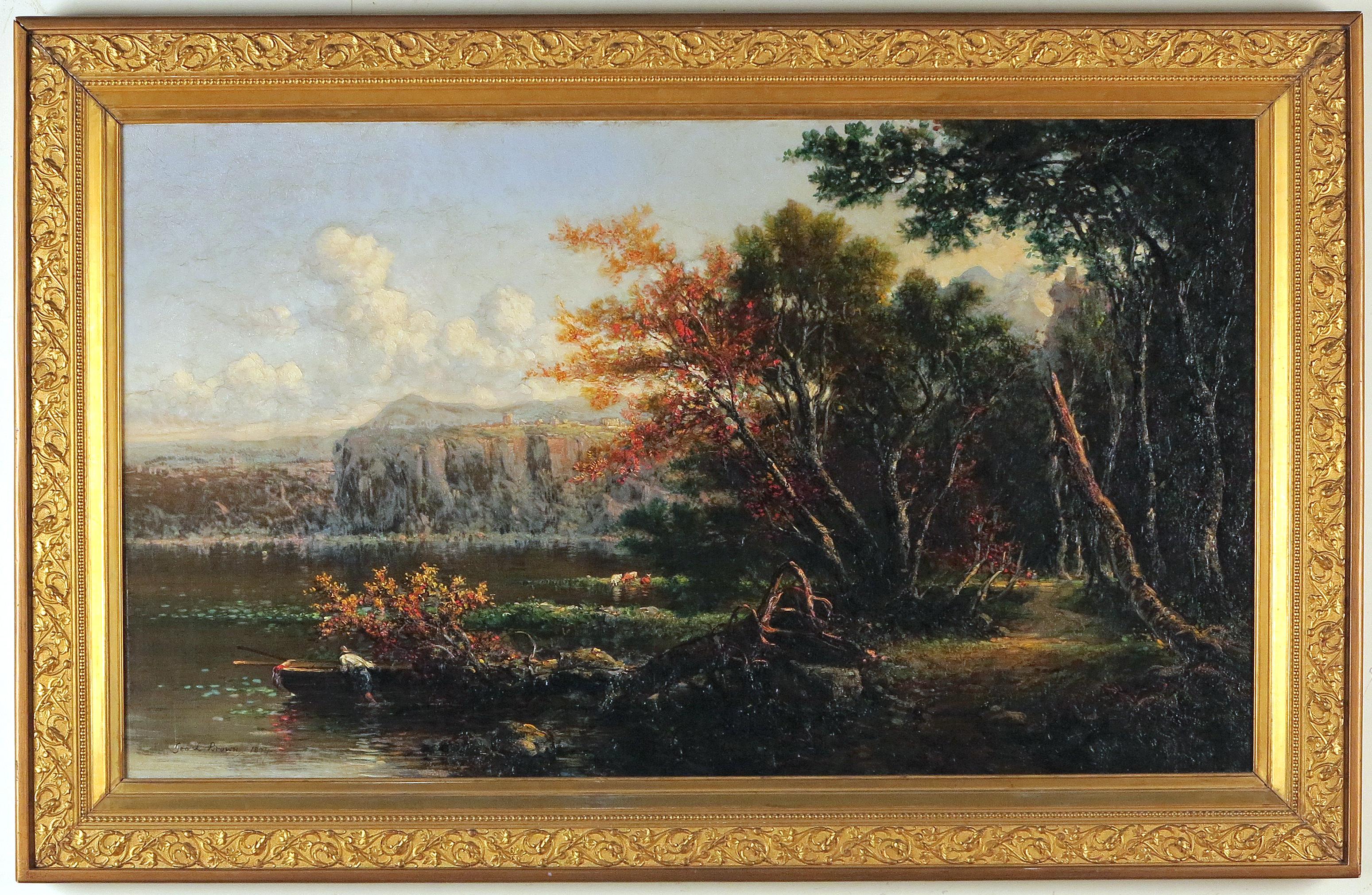 Lake Of Nemi, Near Rome - Painting by George Loring Brown