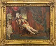 George Luks, portrait d'Ashcan, scène d'intérieur d'acteur assis