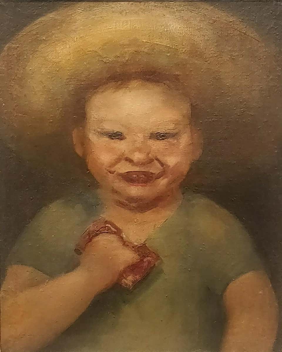 "Bread and Jam" George Luks, Ashcan Painting, Portrait of Child