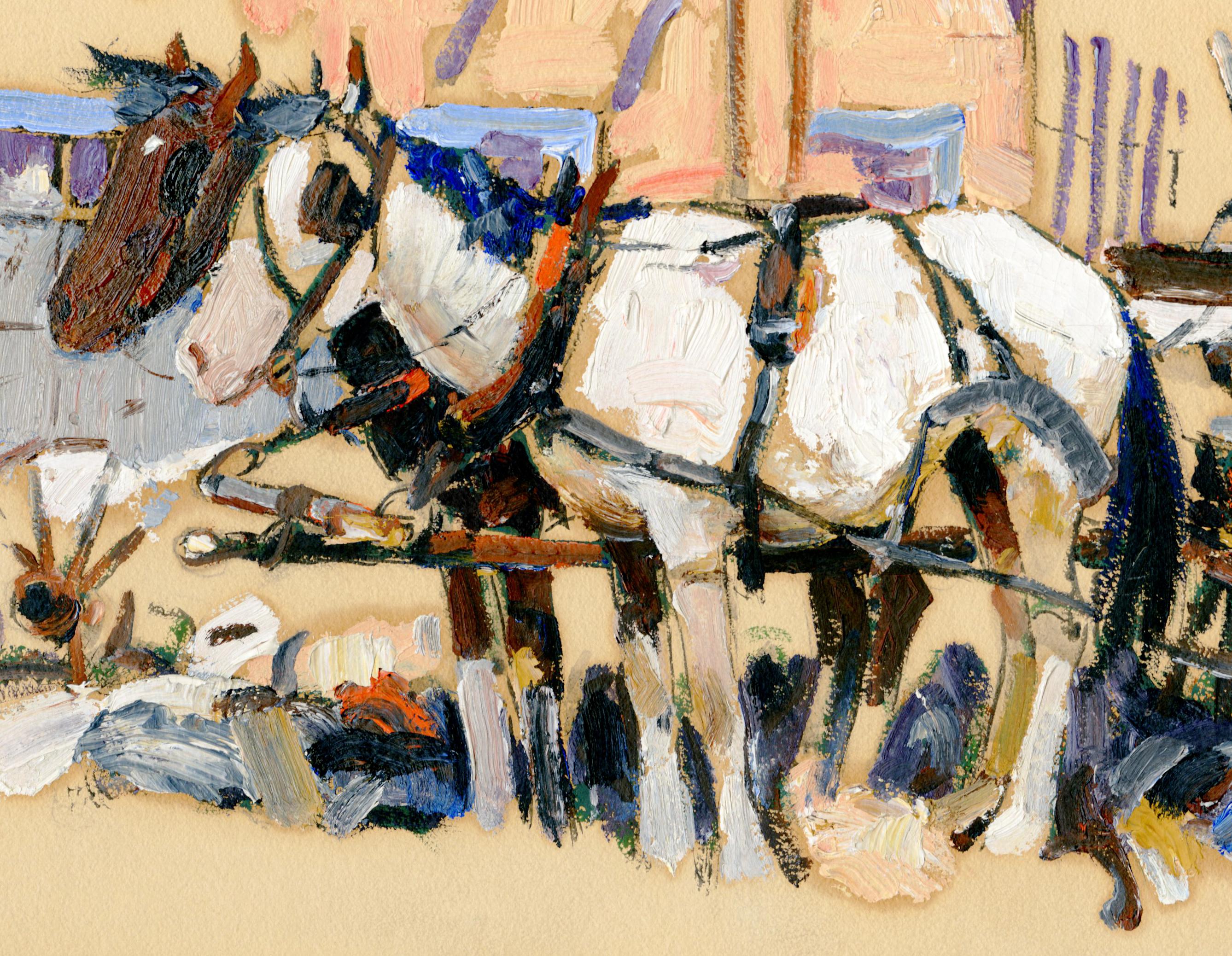 Cart and Horse - Painting by George Luks