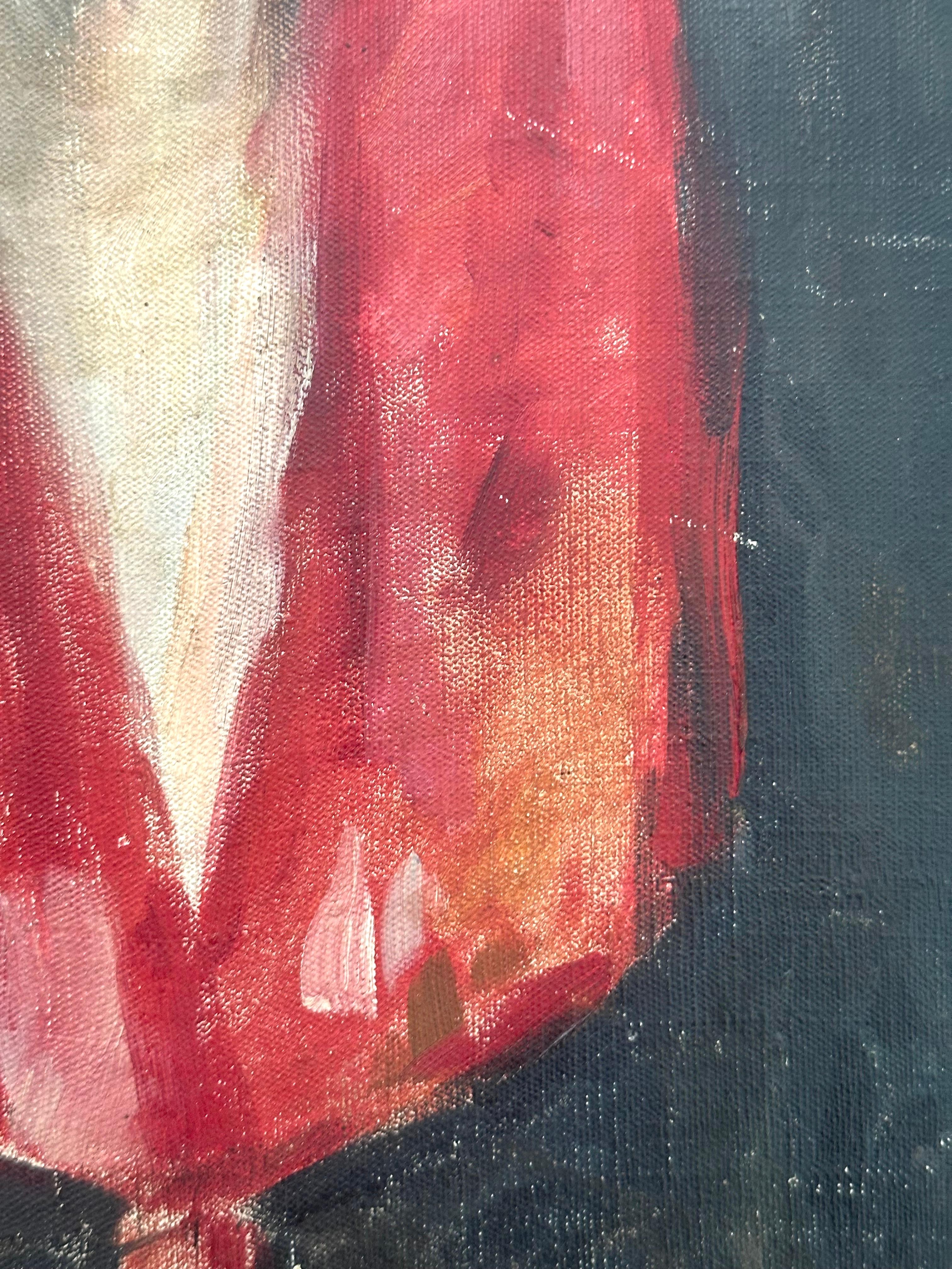 Porträt einer stilvollen Frau (Grau), Figurative Painting, von George Luks