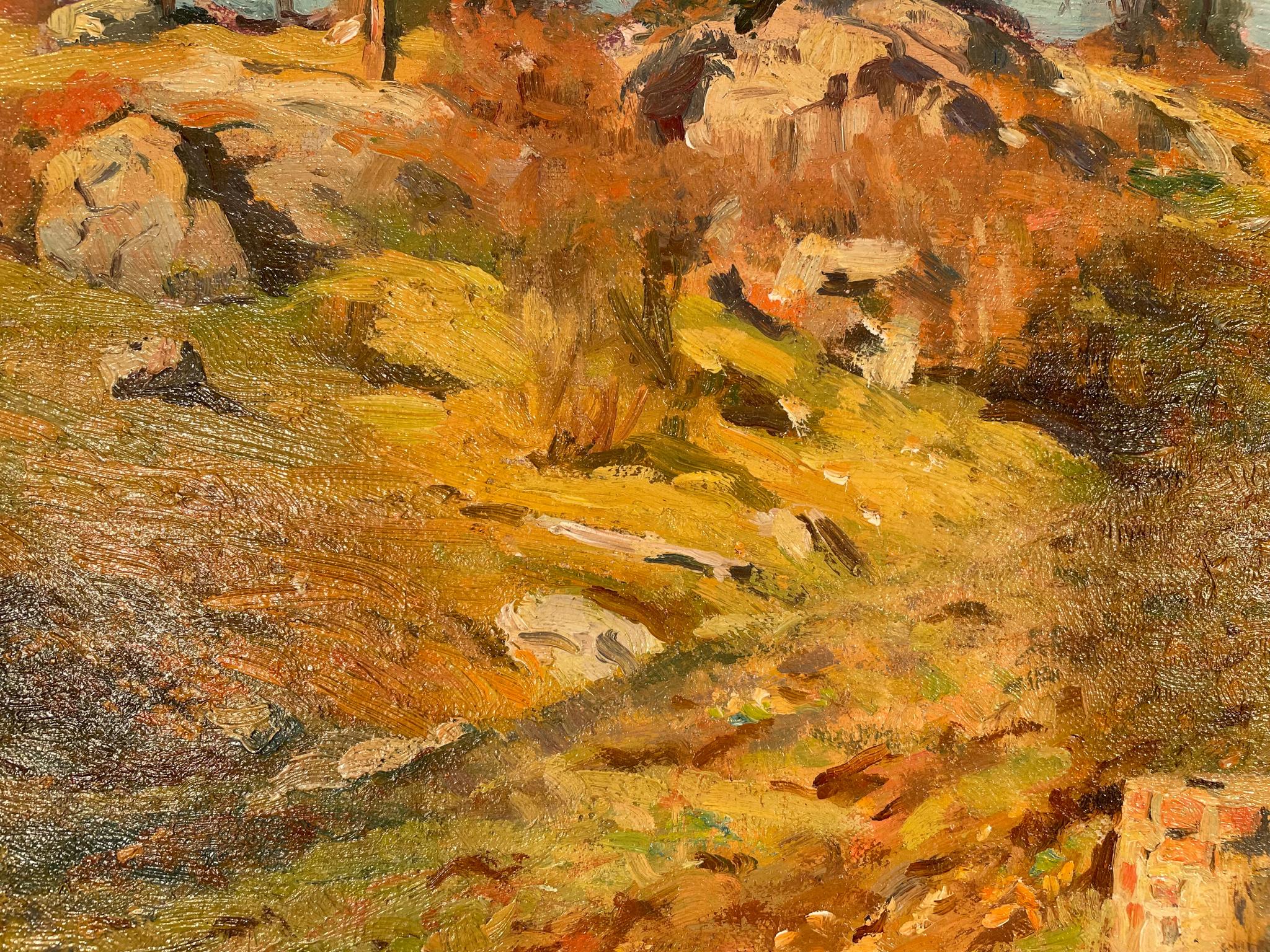 Paisaje forestal - Landscape Painting Marrón de George Luks