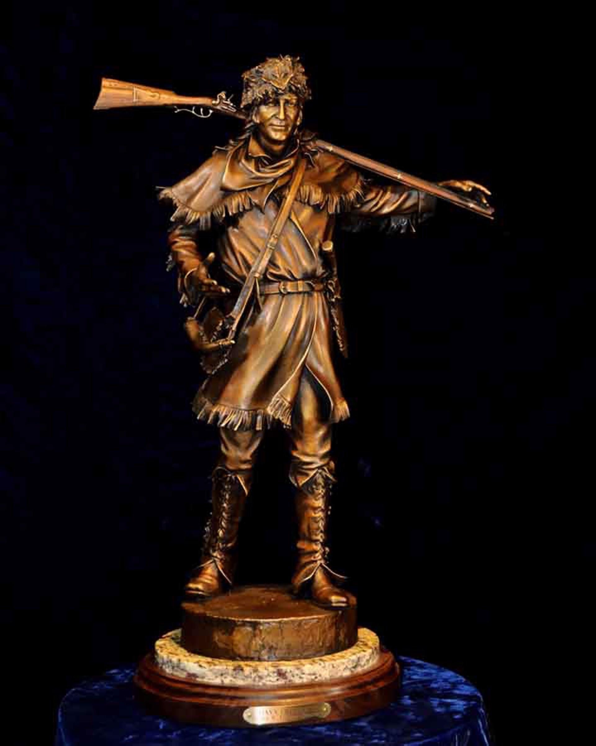 George Lundeen Figurative Sculpture - Davy Crocket