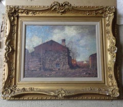 American Impressionist Oil Painting George Bruestle Salmagundi Club Artist Farm