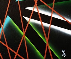 Making Connections, Original Signed Contemporary Geometric Abstract Painting