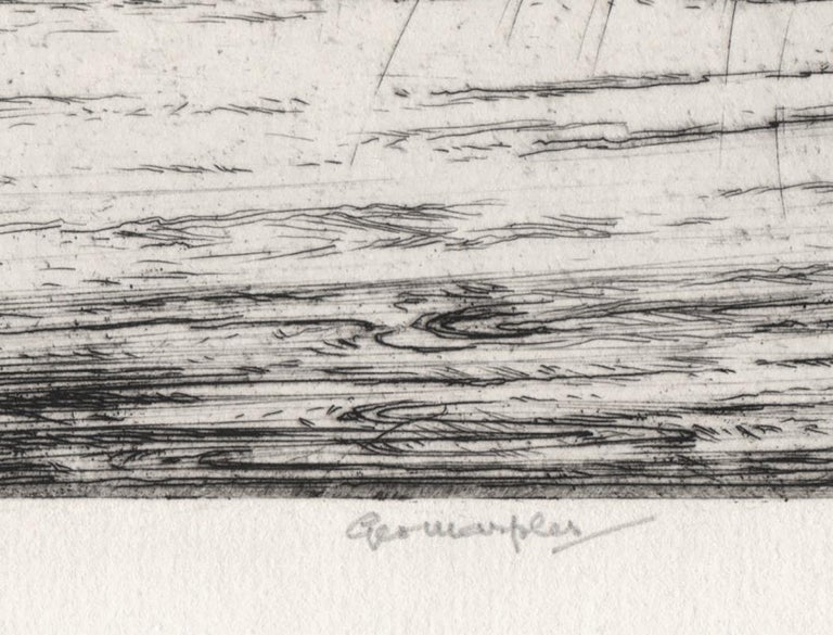 George Marples - Hooked Salmon, angling fish etching by George Marples ...