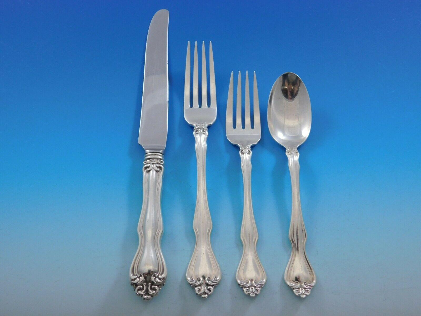 George & Martha by Westmorland Sterling Silver Flatware Set for 8 Service 95 Pcs In Excellent Condition In Big Bend, WI