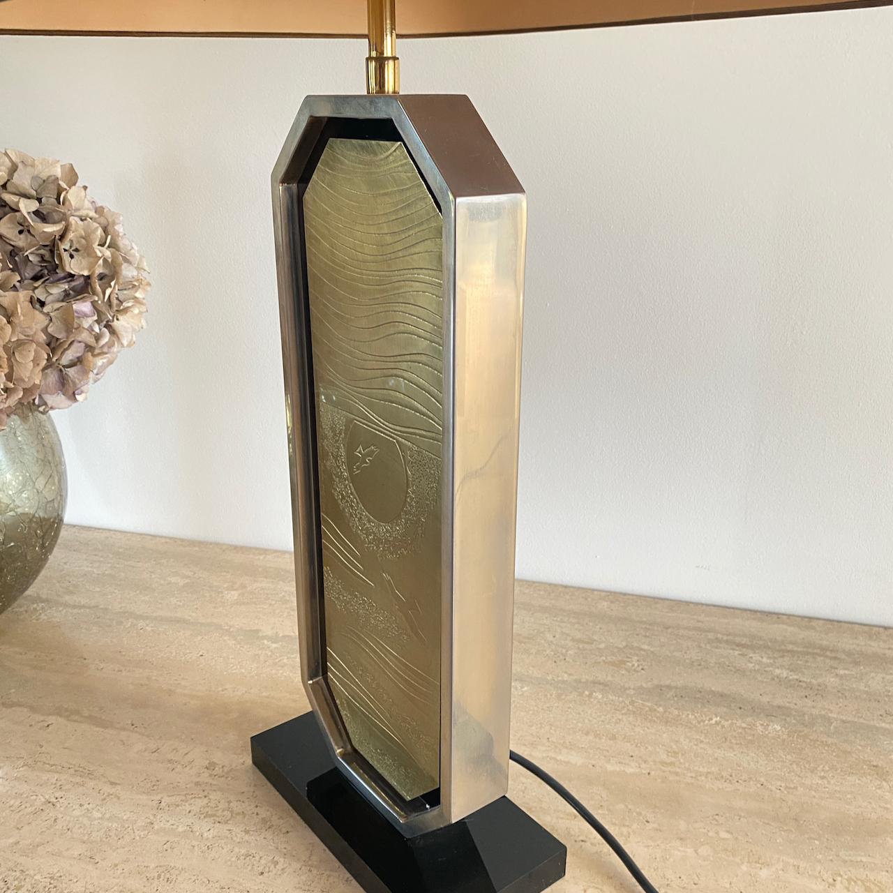 George Mathias 23 Karat vergoldete Tischlampe 1970er Jahre im Angebot 4