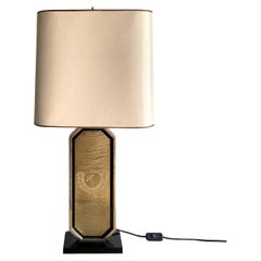 Vintage George Mathias 23kt gold plated table lamp 1970's