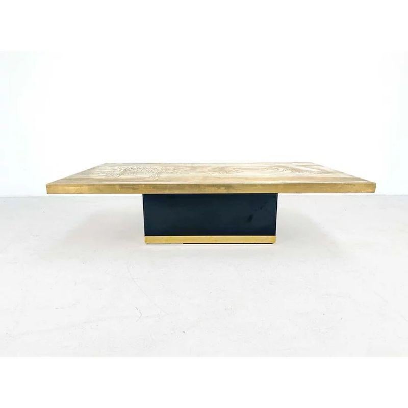 George Mathias Brass Coffee Table, 1970 In Good Condition In Nijlen, VAN