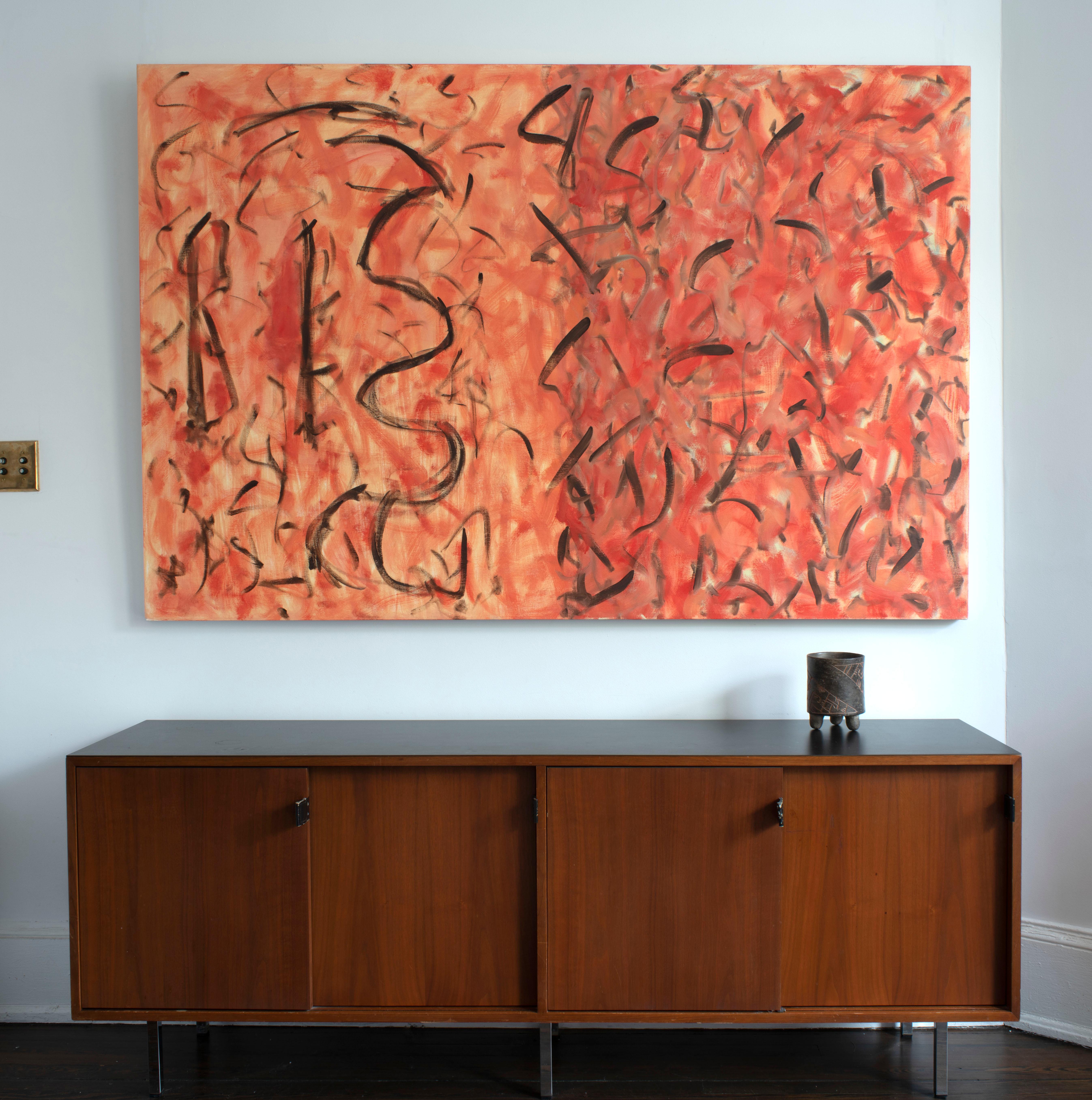 Abstraktes Gemälde mit abstraktem Muster von George McClancy im Angebot 1