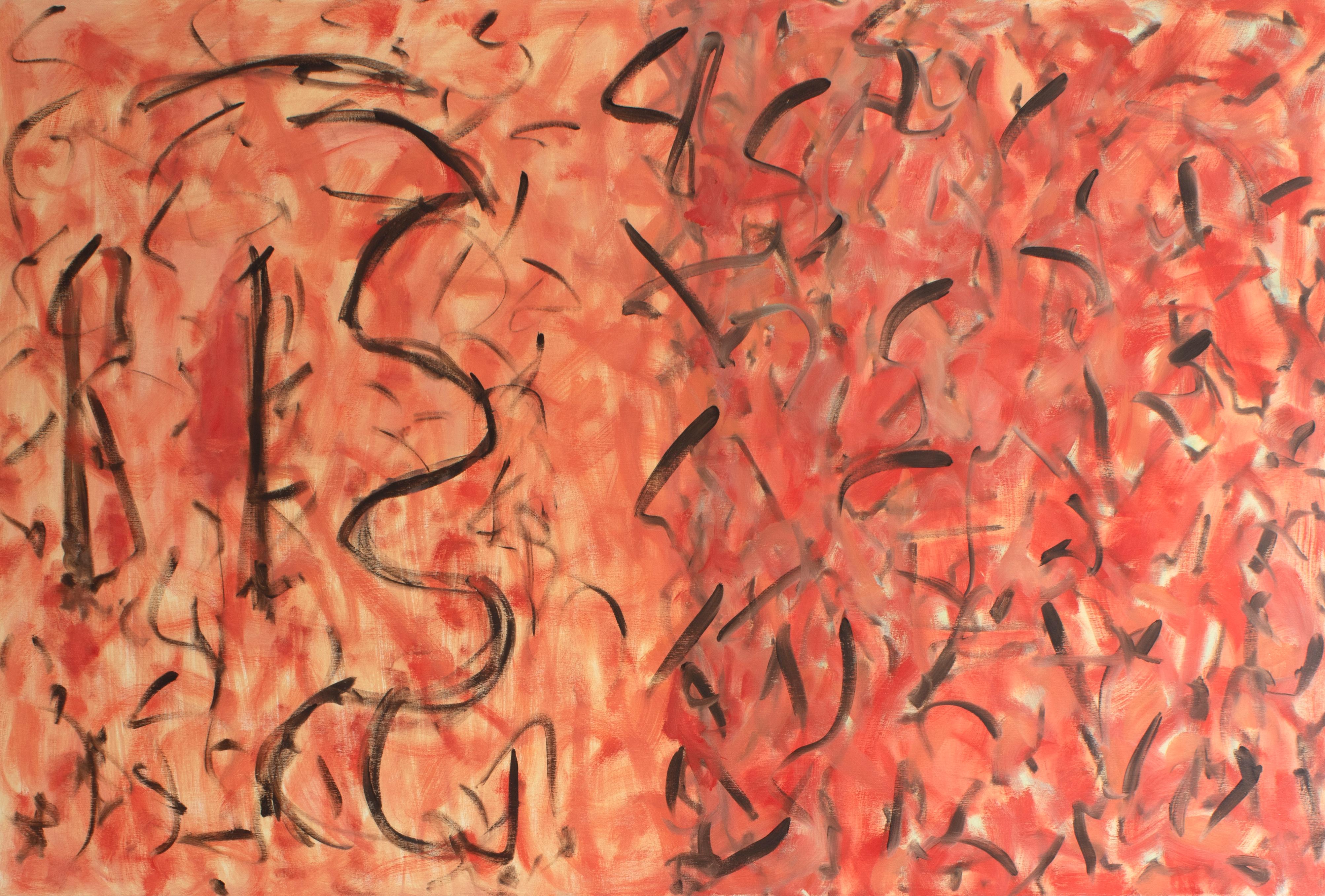 George McClancy (1930-2014) Abstrakte Mustermalerei. 
Acryl auf Leinwand 
48 "H x 72 "W

George McClancy erwarb einen MA in Malerei an der Katholischen Universität in Washington DC, wo er Schüler von Kenneth Noland war. George McClancy gehörte zu