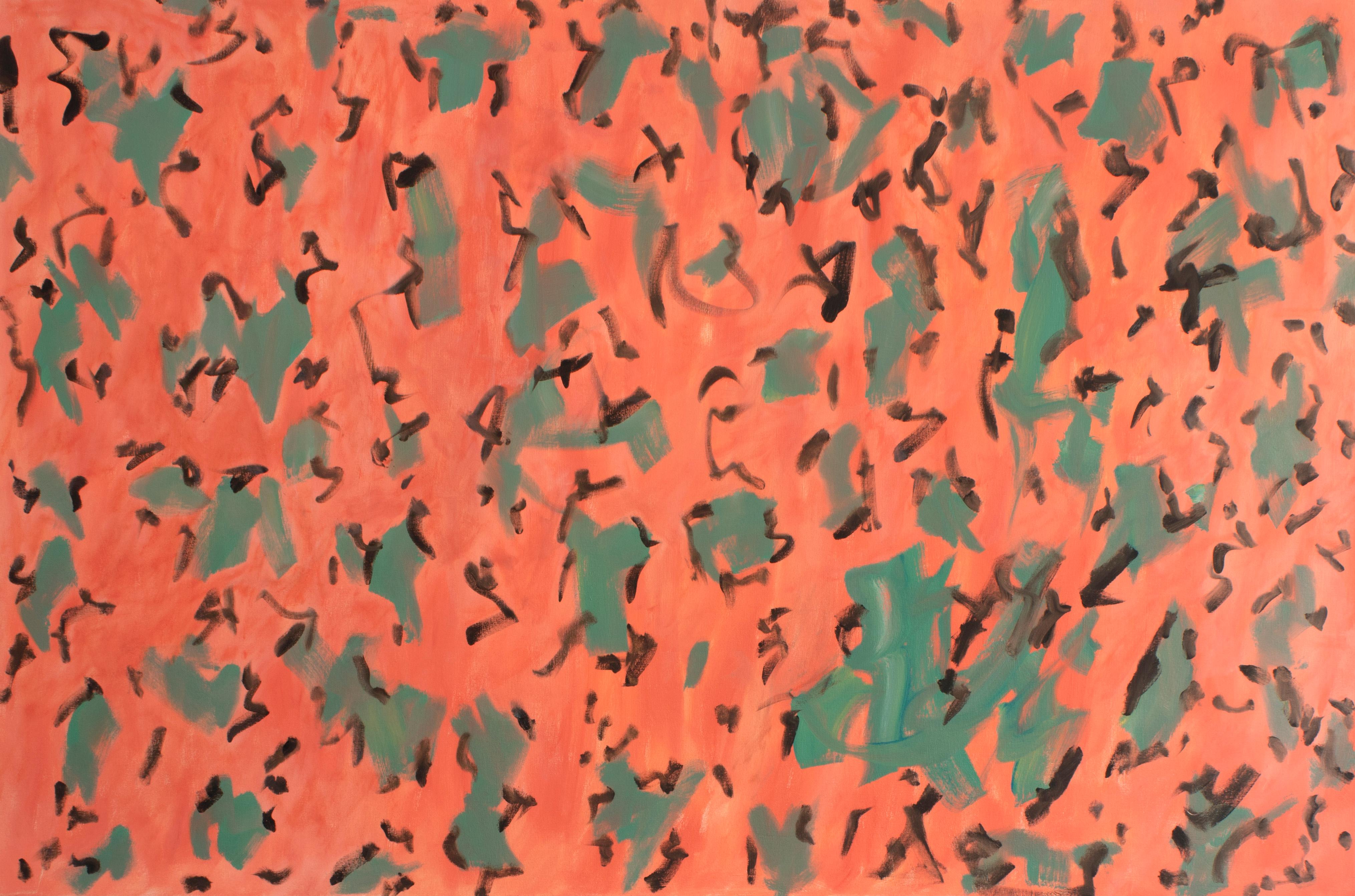 George McClancy (1930-2014) Abstrakte Mustermalerei. 
Acryl auf Leinwand 
48" x 72"

George McClancy erwarb einen MA in Malerei an der Katholischen Universität in Washington DC, wo er Schüler von Kenneth Noland war. George McClancy gehörte zu den