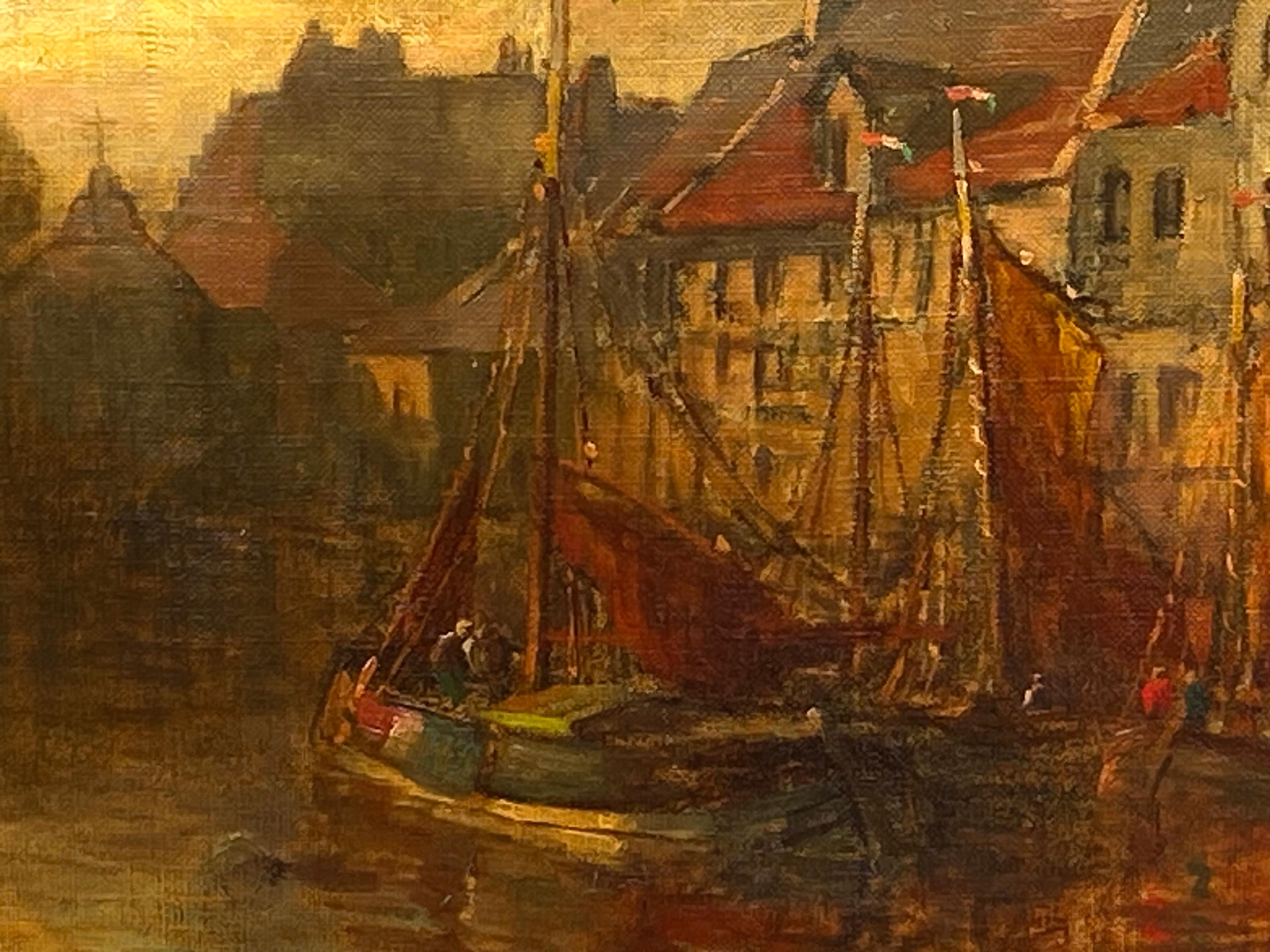 “Amsterdam Harbor at Sunset” For Sale 4