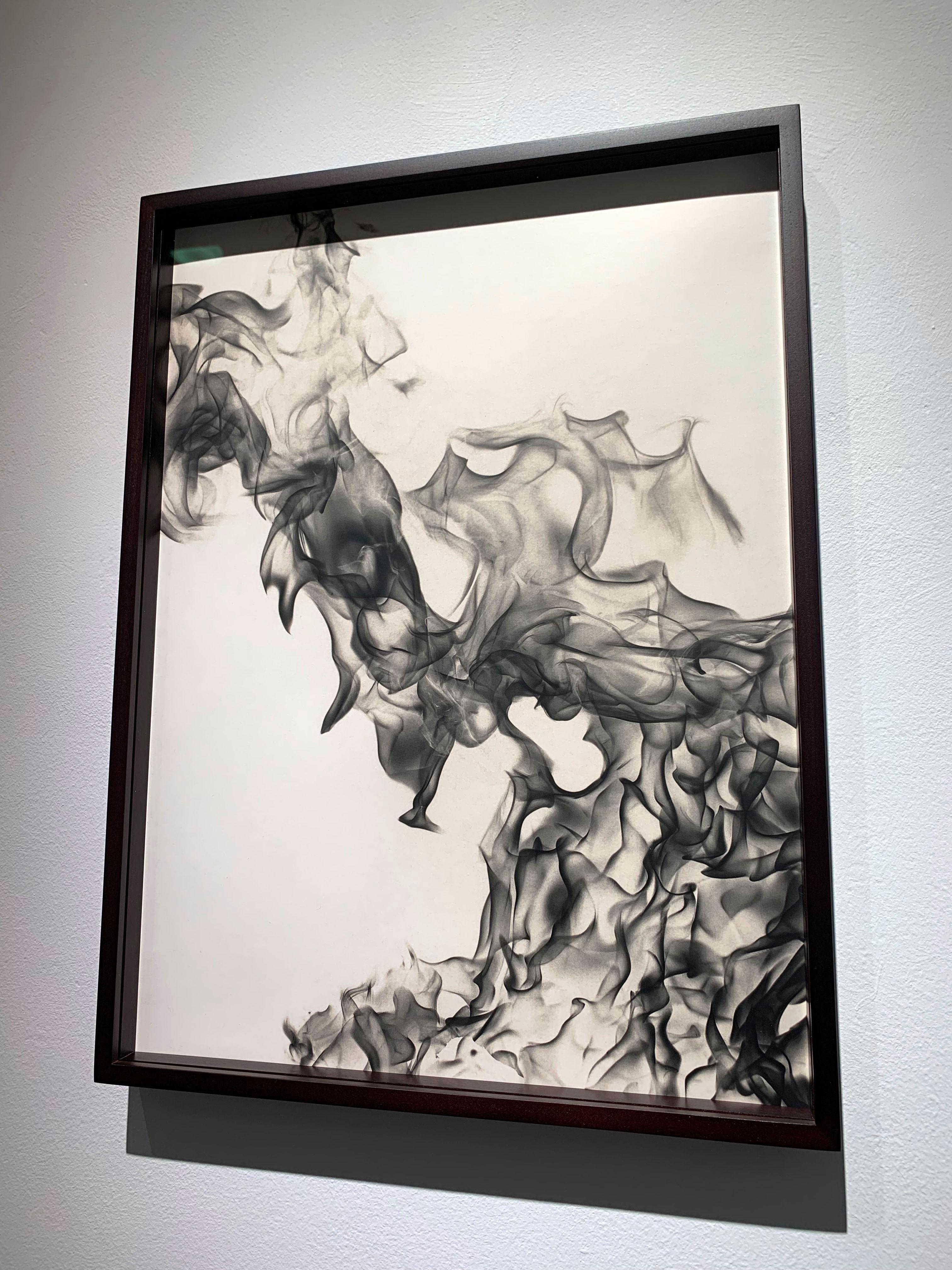 Fire Study 1 - Flames, Fine Art Photographic Print, Signed and Framed - Brown Abstract Print by George McLeod