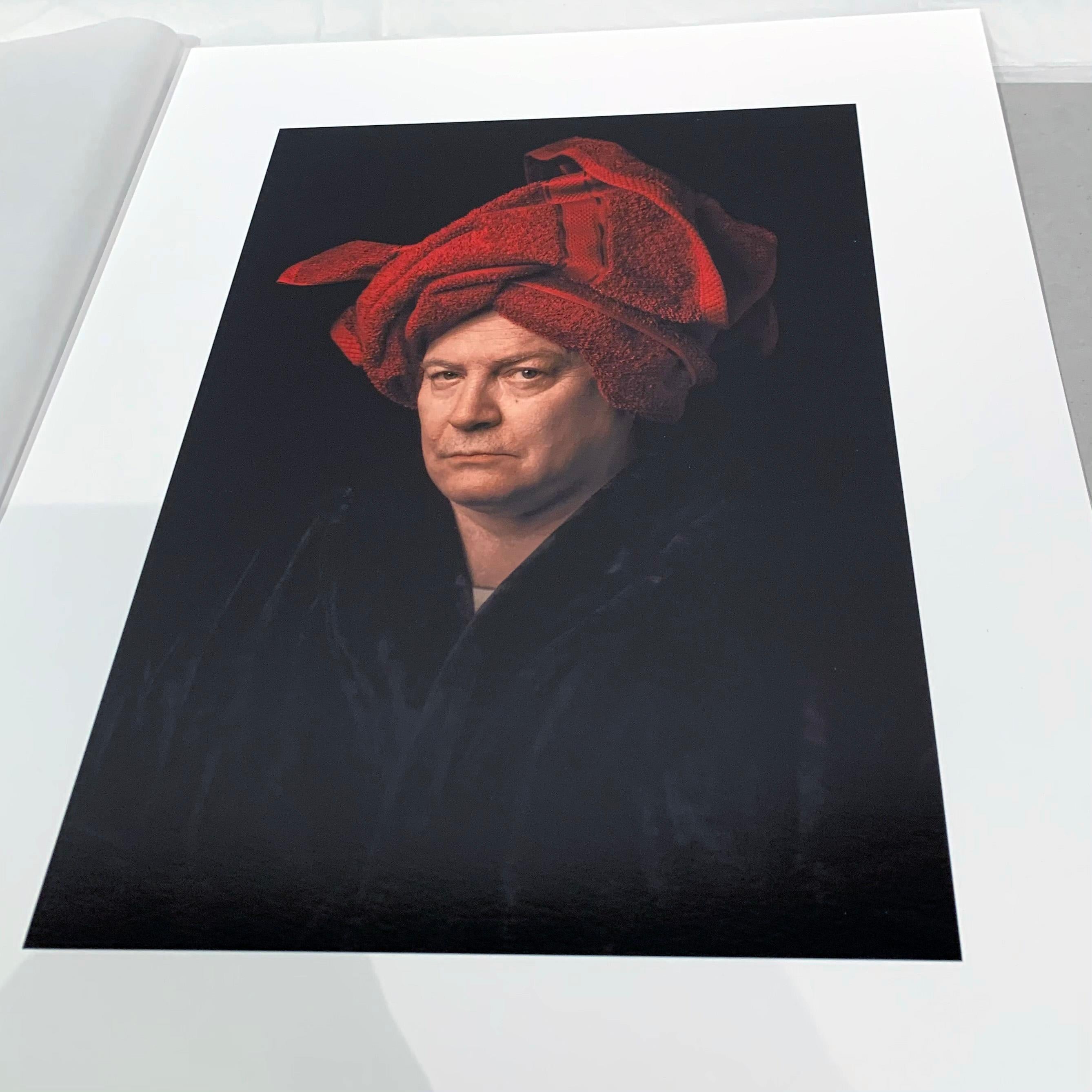 Jan van Eyck-Portrait of a Man 1433 (2021) - Black Portrait Print by George McLeod