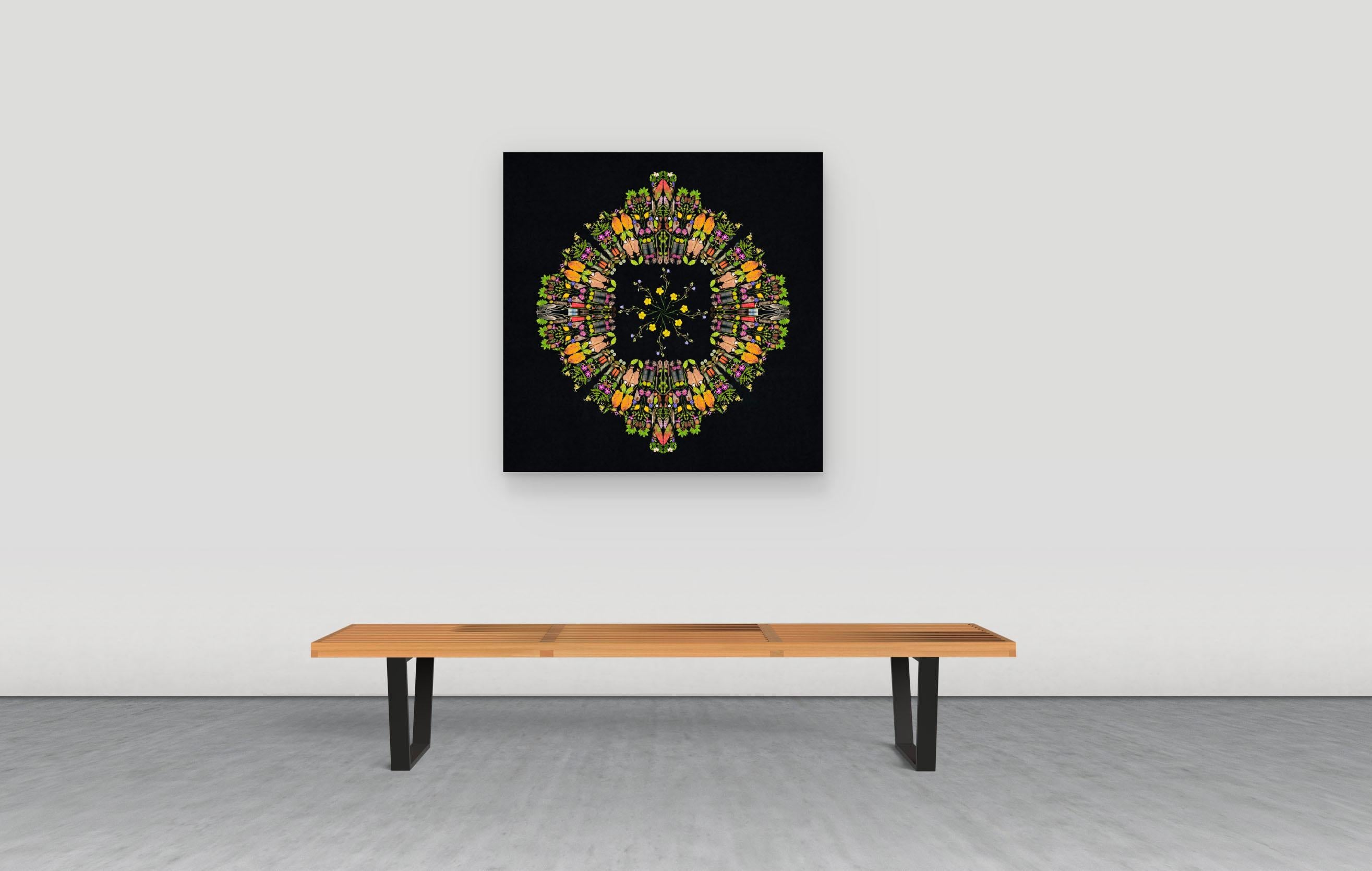 Ancient Woodland, North Norfolk, Mandala and Collage of Woodland Nature - Tribal Print by George McLeod