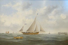 Vergnügen beim Booten vor Brighton Pier, 19. Jahrhundert
