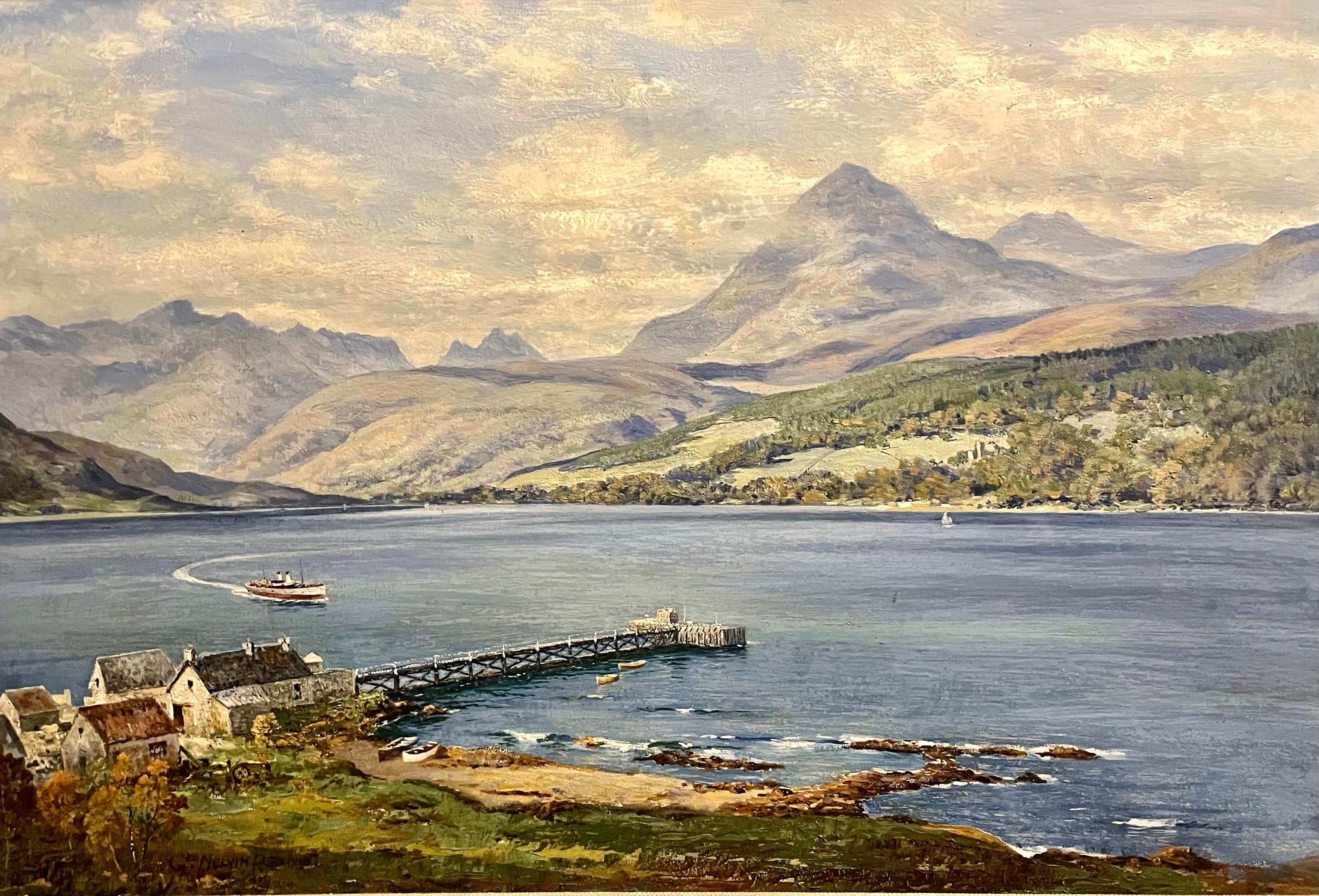 George Melvin Rennie Landscape Painting - Isle of Arran, Brodick and Goatfell