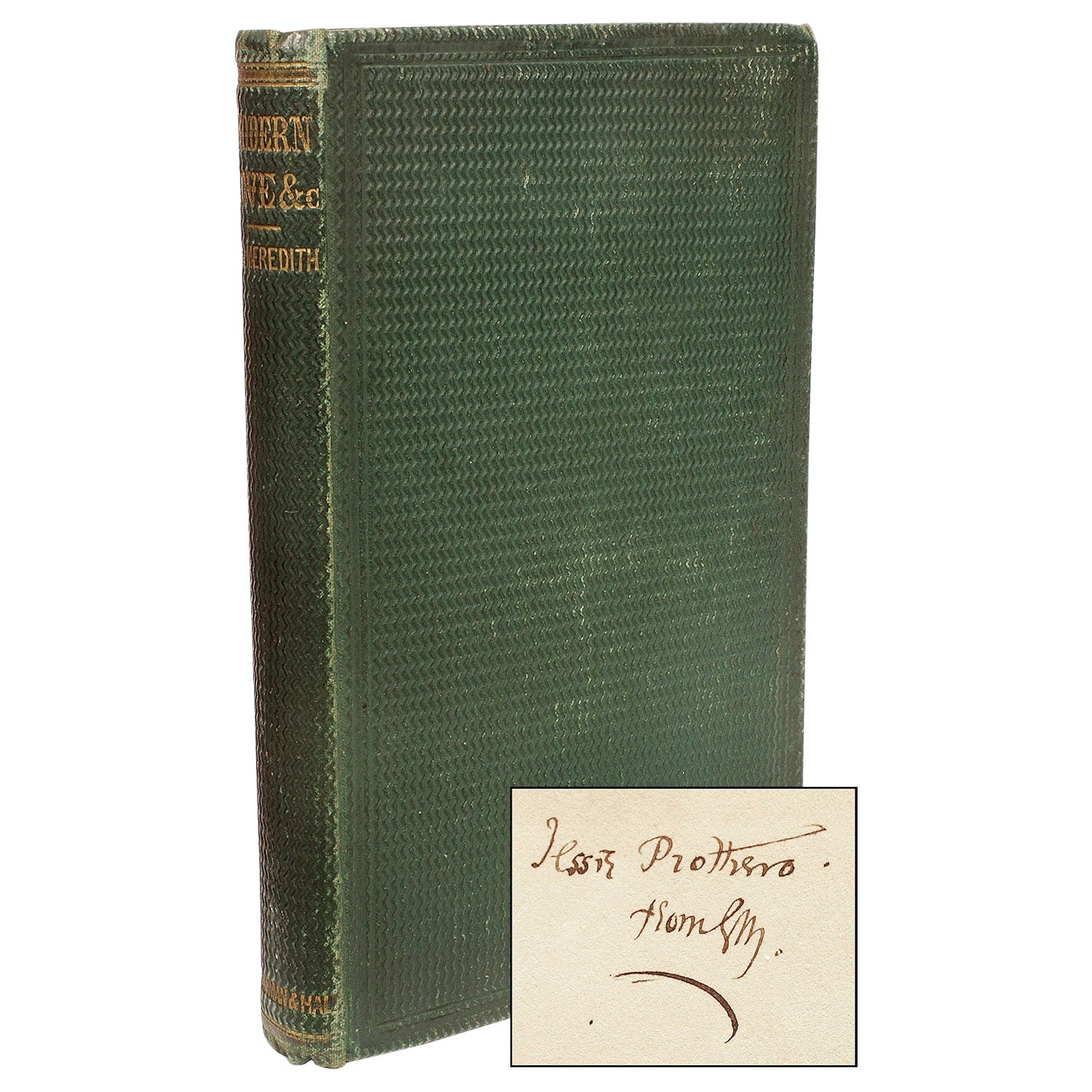 George MEREDITH. L
amour moderne. Première édition - COPY DE PRESENTATION - 1862 en vente