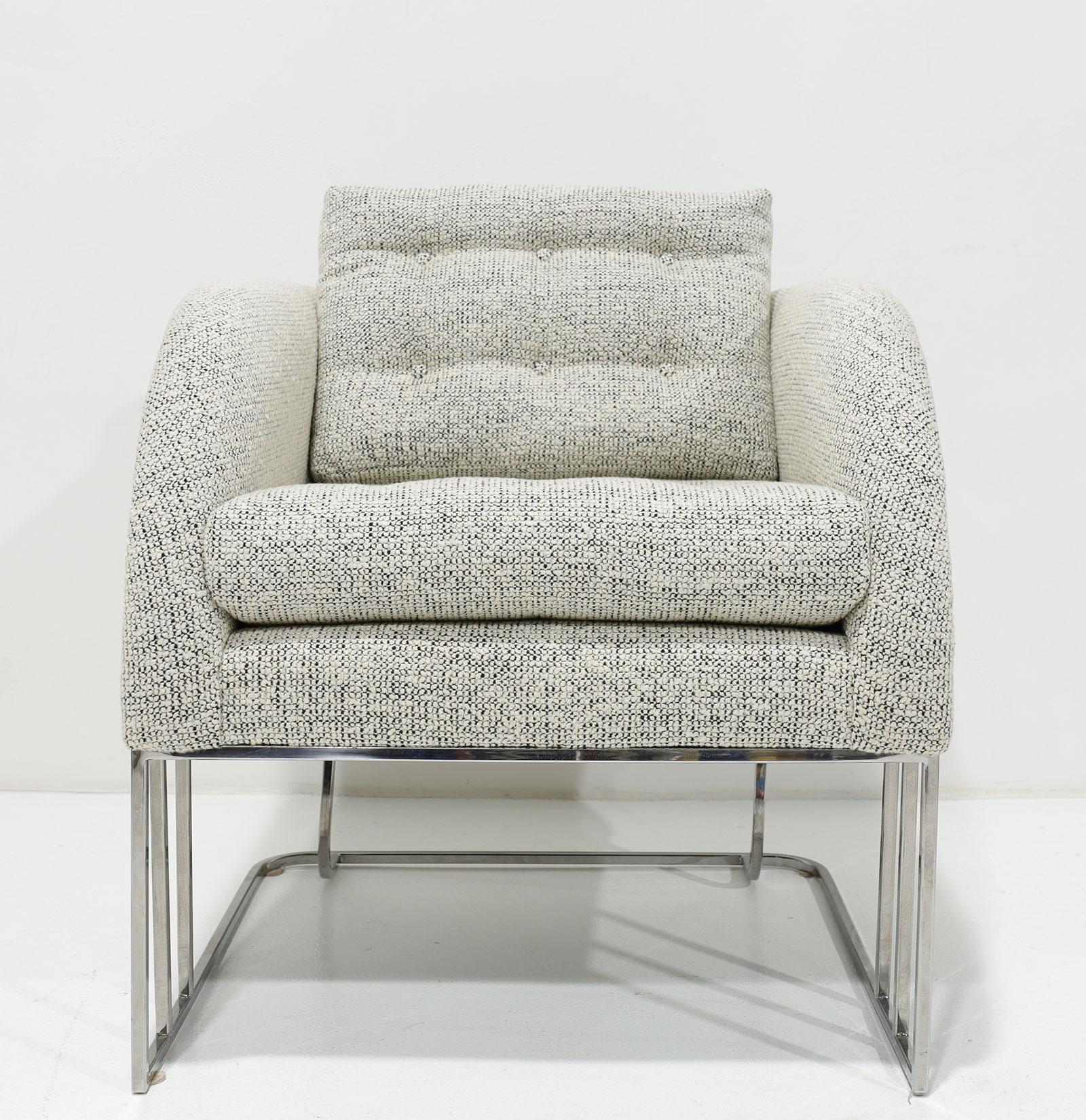 George Mergemov Lounge Chair in Boucle' For Sale 1