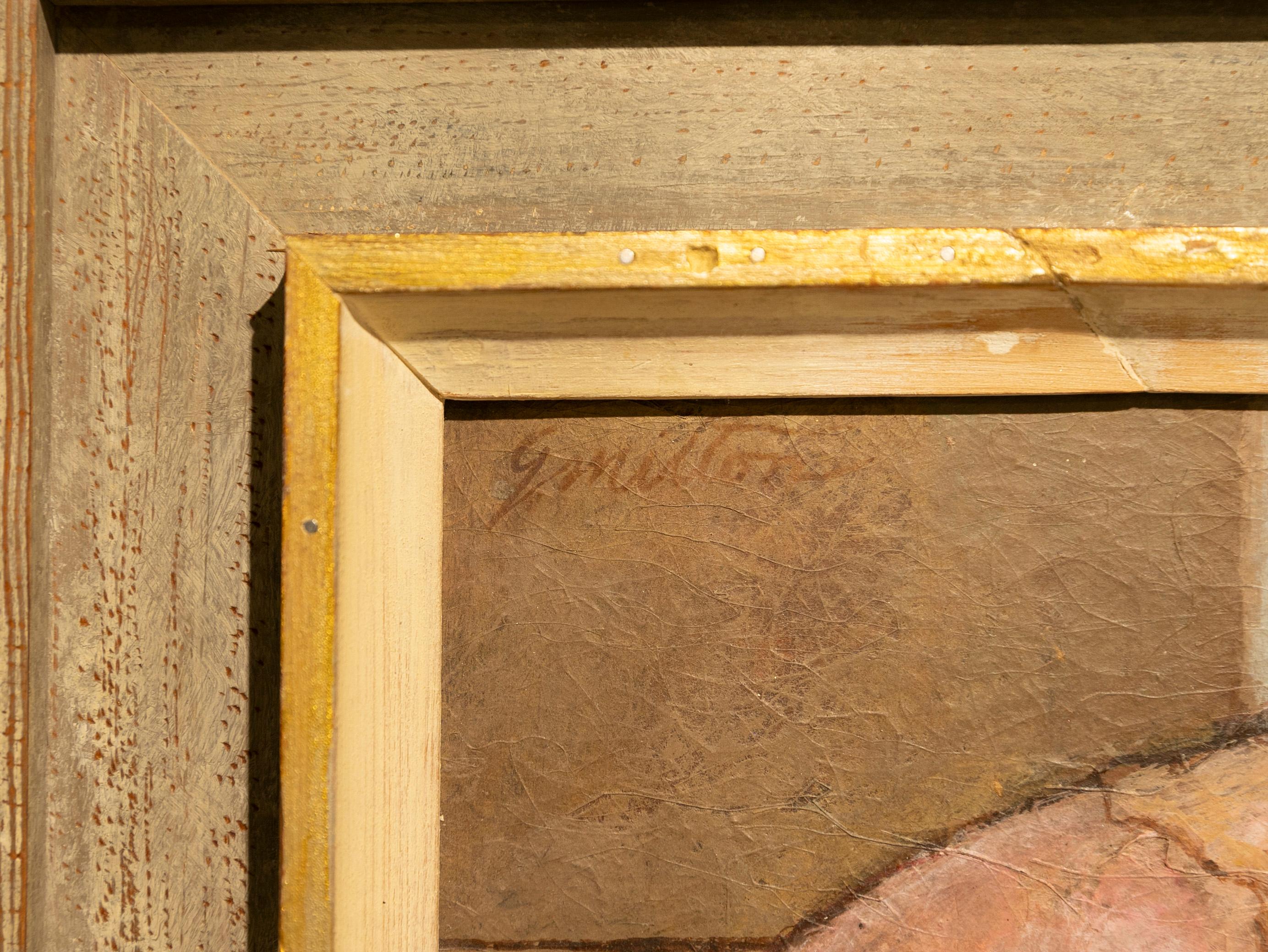 Une exquise petite nature morte représentant une coquille de conque, réalisée par l'artiste George Milton.

Né en 1919, George Milton était un éminent artiste moderne et instructeur de Tallahassee, en Floride.  Il était  professeur à l'université
