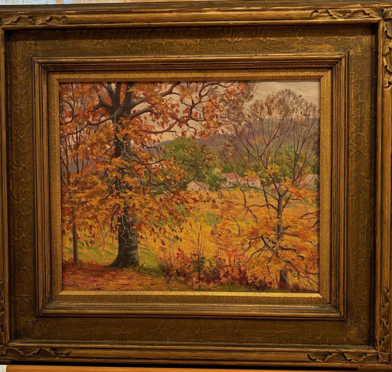 Fall Landscape - American Impressionist Painting by George Mock