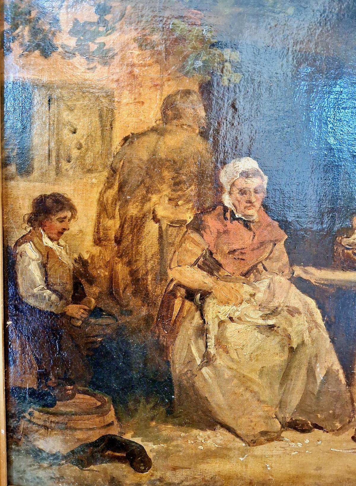 A Late 18th-Century Rural Family Scene For Sale 1