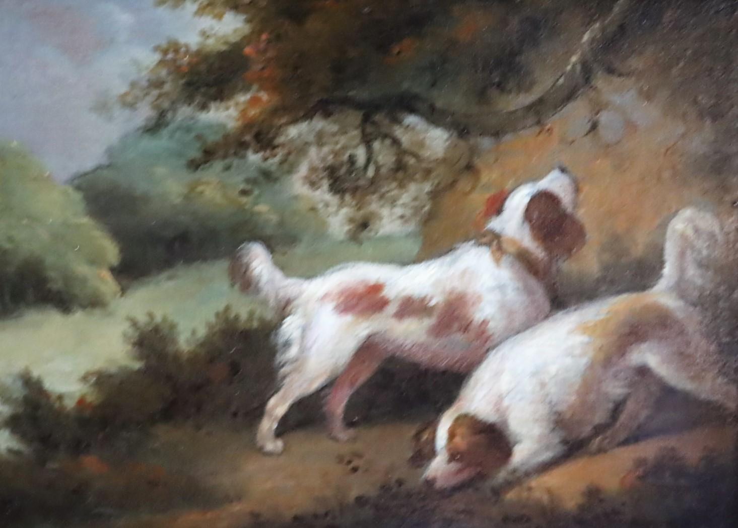 Paire de peintures à l'huile de George Morland, moutons et épagneuls en vente 3