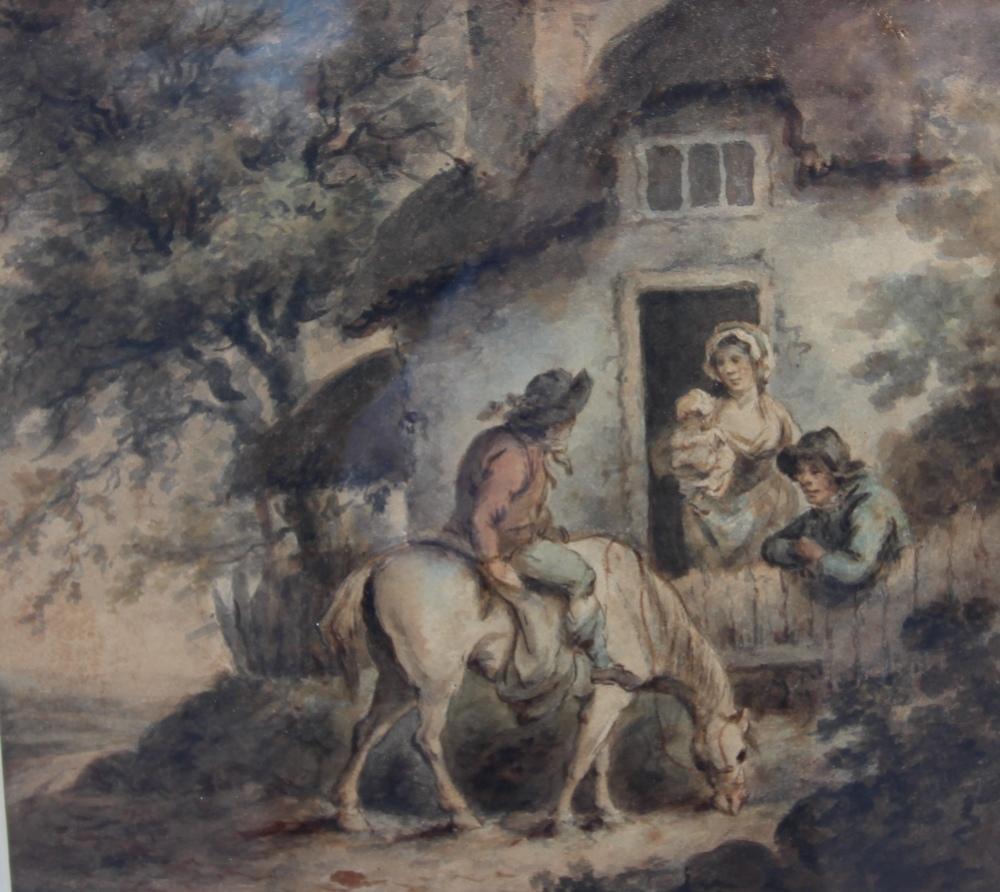 Conversazione al cancello - Painting di George Morland