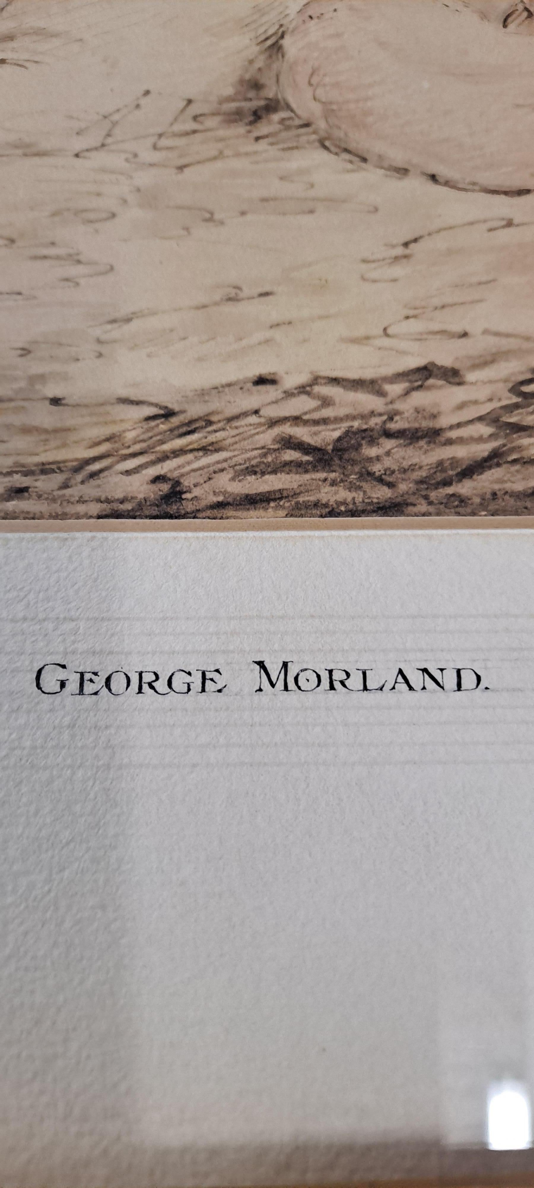 George Morland (1763-1804) „Piglets“ Aquarell. Original signiert und datiert 1791    im Angebot 1