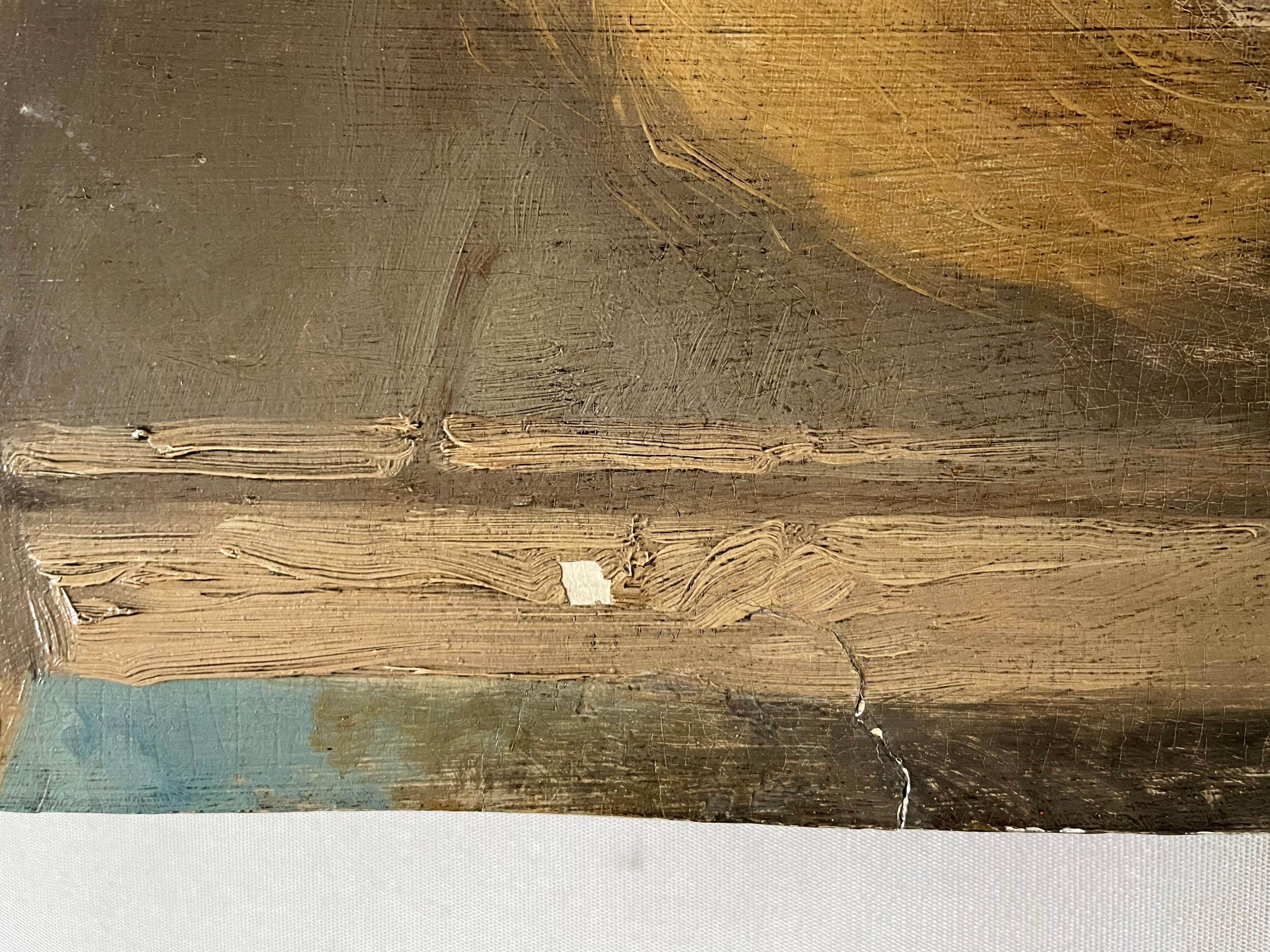 Lo sposo nella stalla, olio su pannello, fine XVIII secolo 3