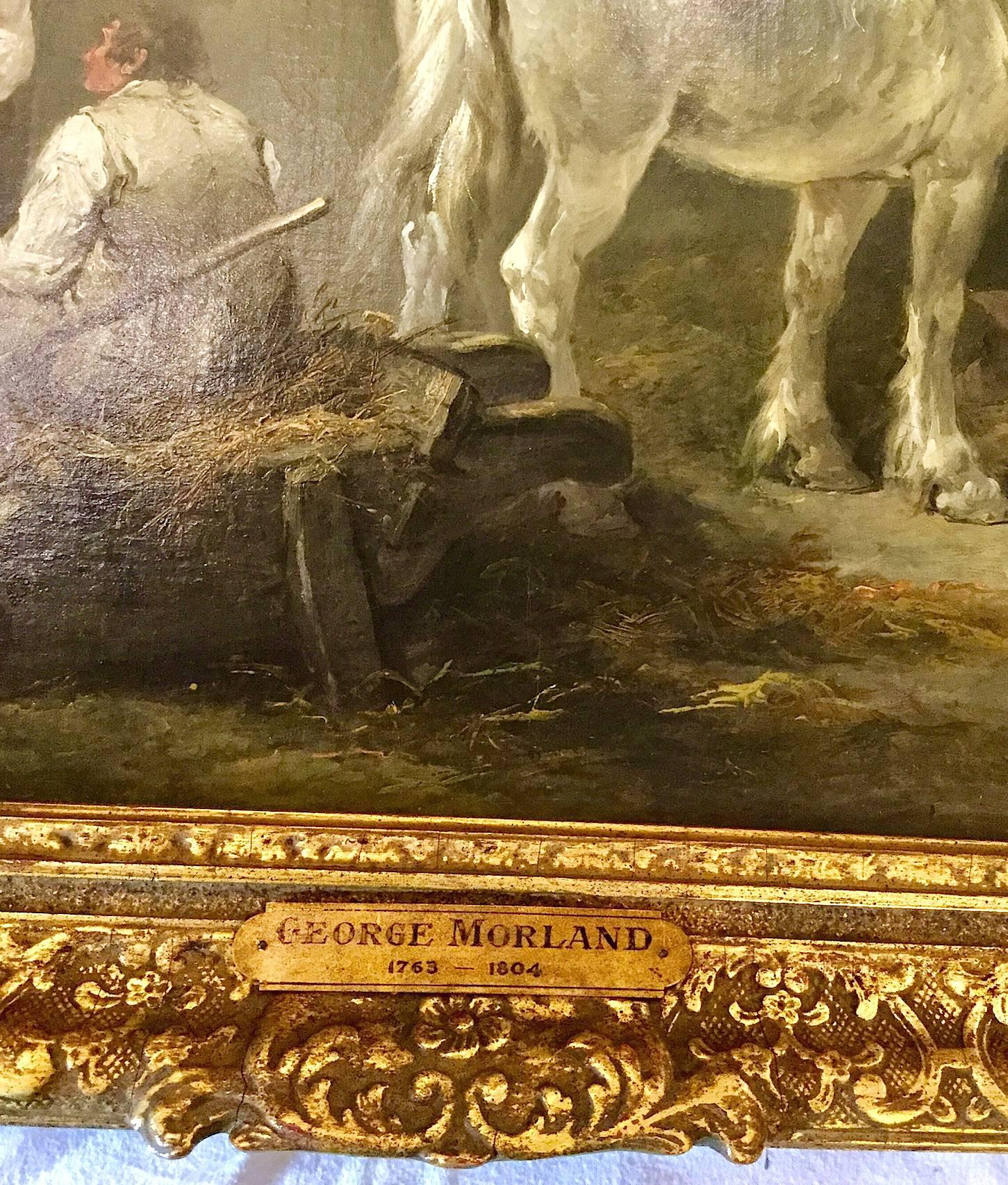 The White Horse An English Genre Painting by George Morland 18th Century For Sale 3