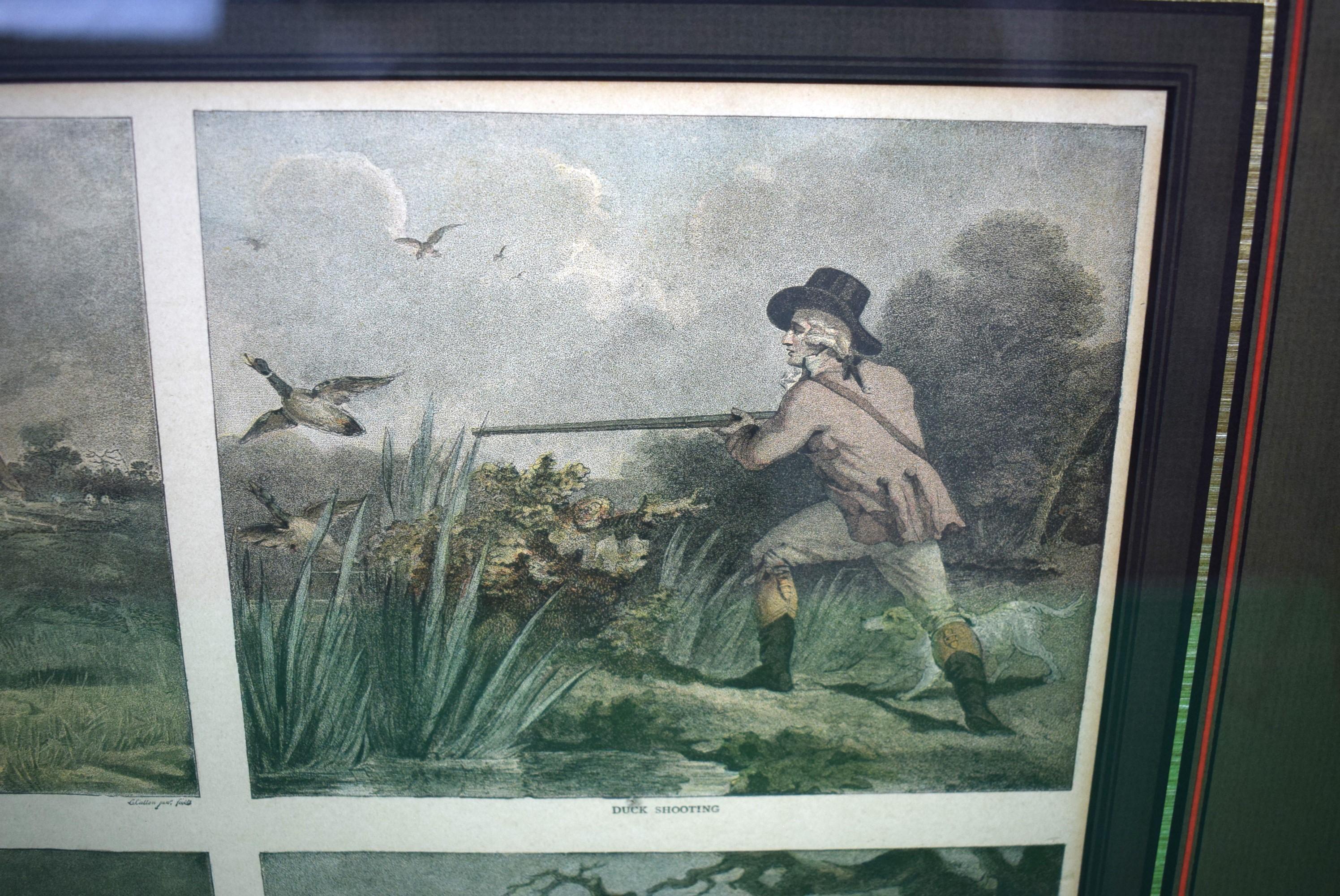 Partridge Shooting/ Snipe Shooting/ and 2 Duck Shooting scenes

Print Sz: 11 3/4