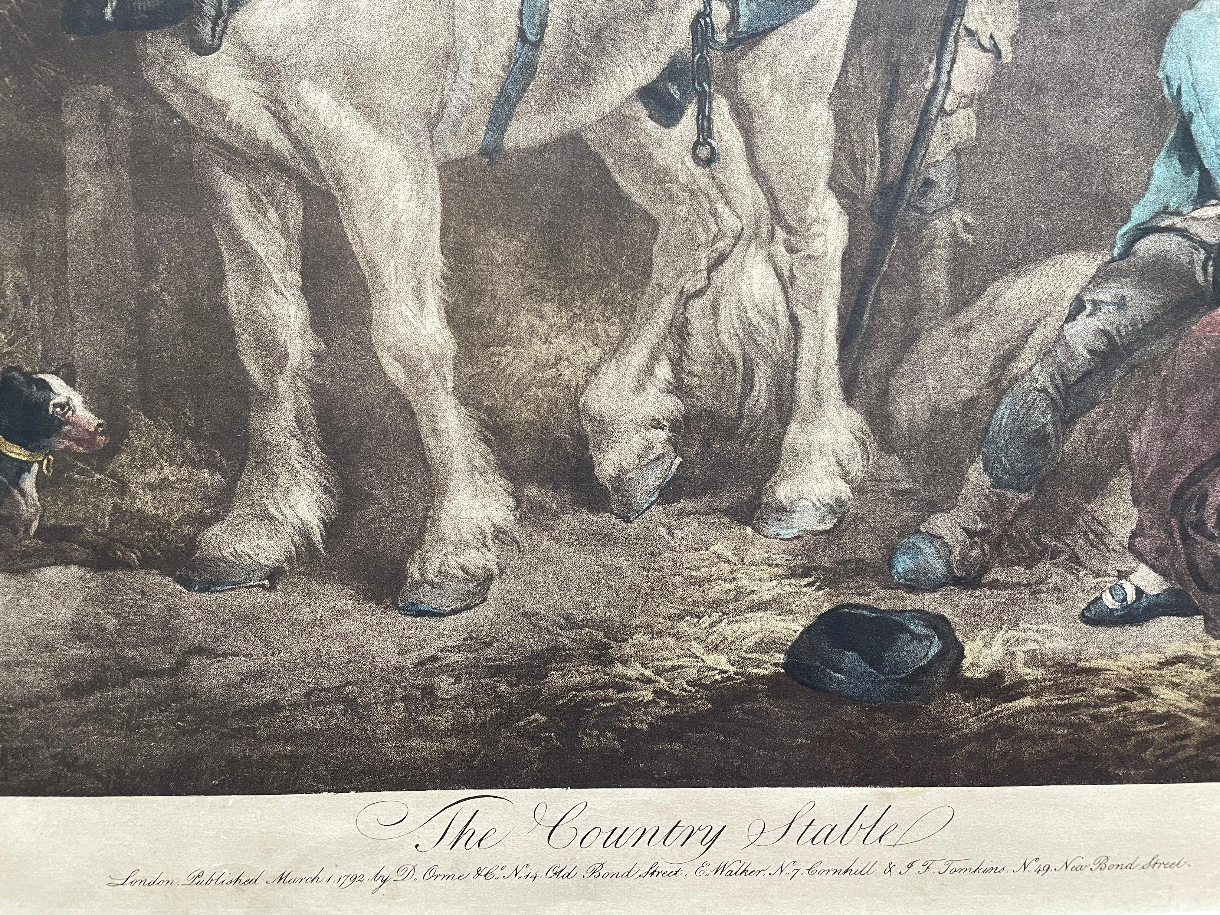 „The Country Stable“ Antike Mezzotinto-Gravur von William Ward aus dem 18. Jahrhundert im Angebot 6