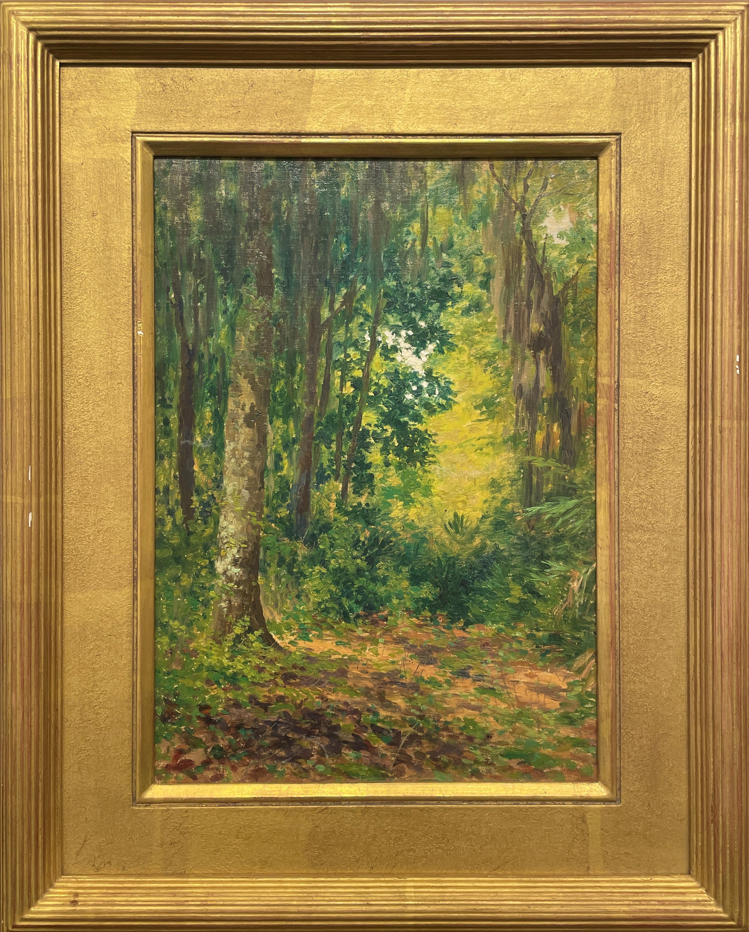 « Hubbard Park, Crescent City, Floride » George Frederick Morse, paysage - Painting de George Morse