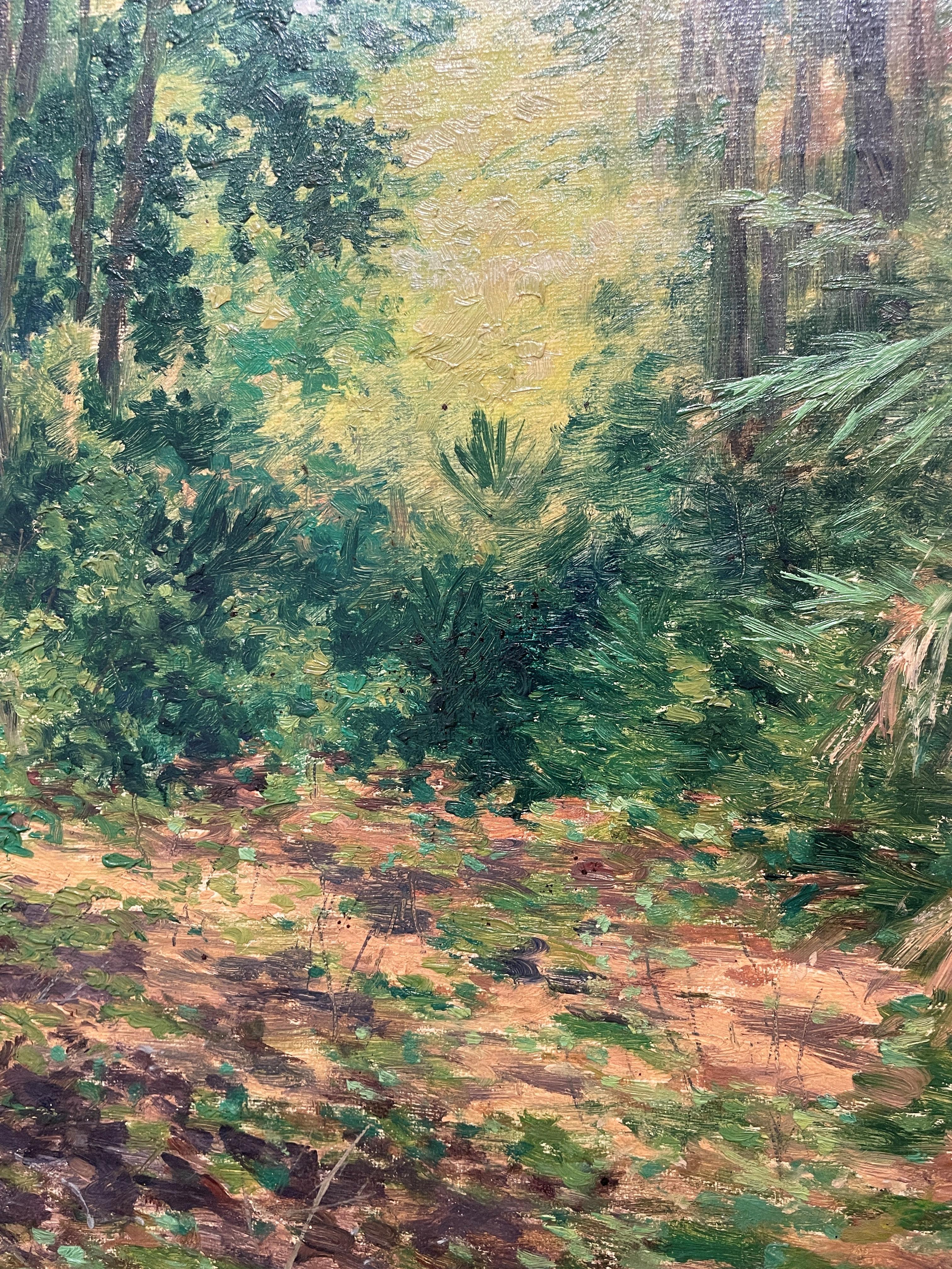 « Hubbard Park, Crescent City, Floride » George Frederick Morse, paysage - Hudson River School Painting par George Morse