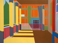 Porch, Pop Architechtural Painting by George Mueller 1967