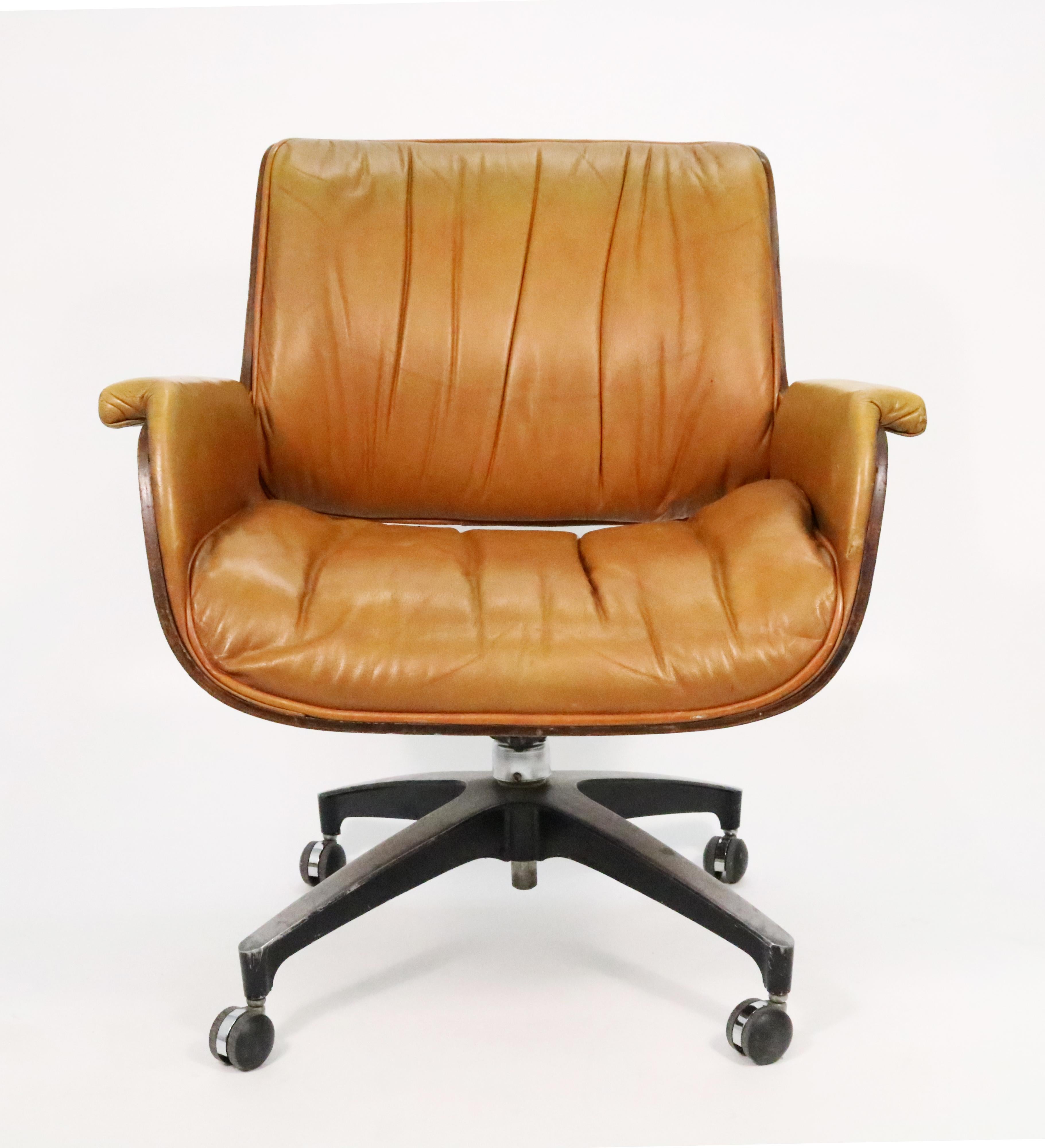 A rare, limited-production executive desk chair by George Mulhauser for his 