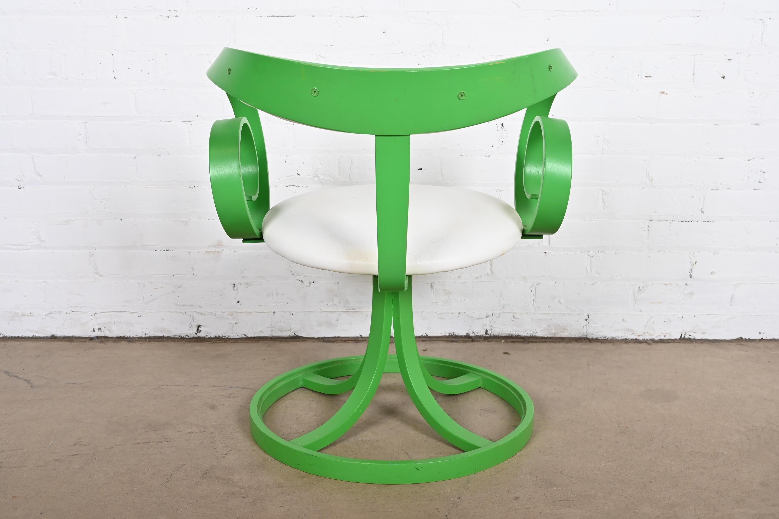 Fauteuil pivotant Sultana vert de George Mulhauser pour Plycraft en vente 4