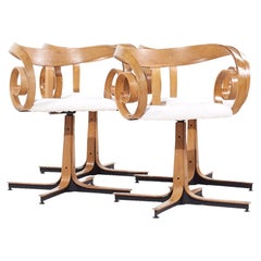 George Mulhauser für Plycraft MCM Nussbaum Sultana Drehstühle - 4er Set