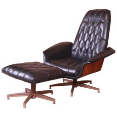 George Mulhauser for Plycraft "Mister" Lounge Chair with Ottoman, 1960s