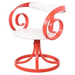 George Mulhauser per Plycraft Poltrona girevole Red Sultana