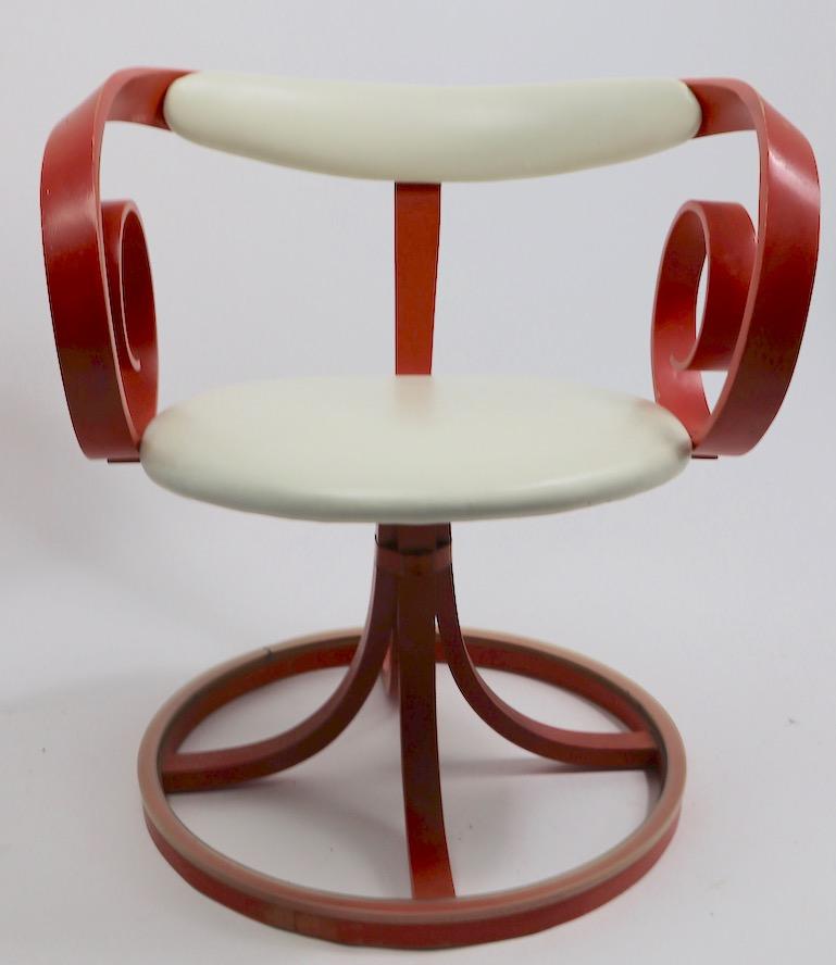 George Mulhauser for Plycraft Scroll Arm Sultana Swivel Chair 6