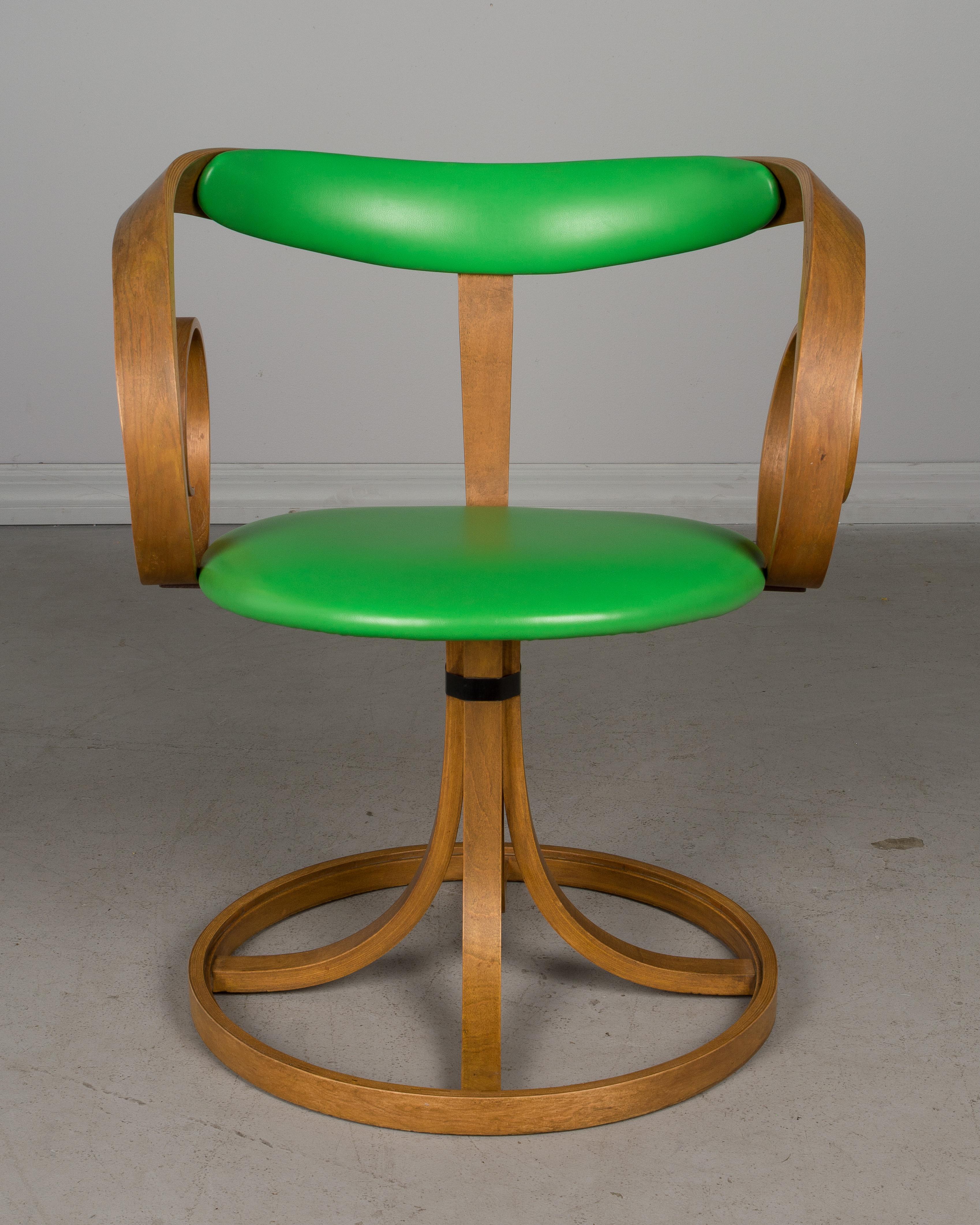 Mid-Century Modern George Mulhauser for Plycraft Scroll Arm Sultana Swivel Chair