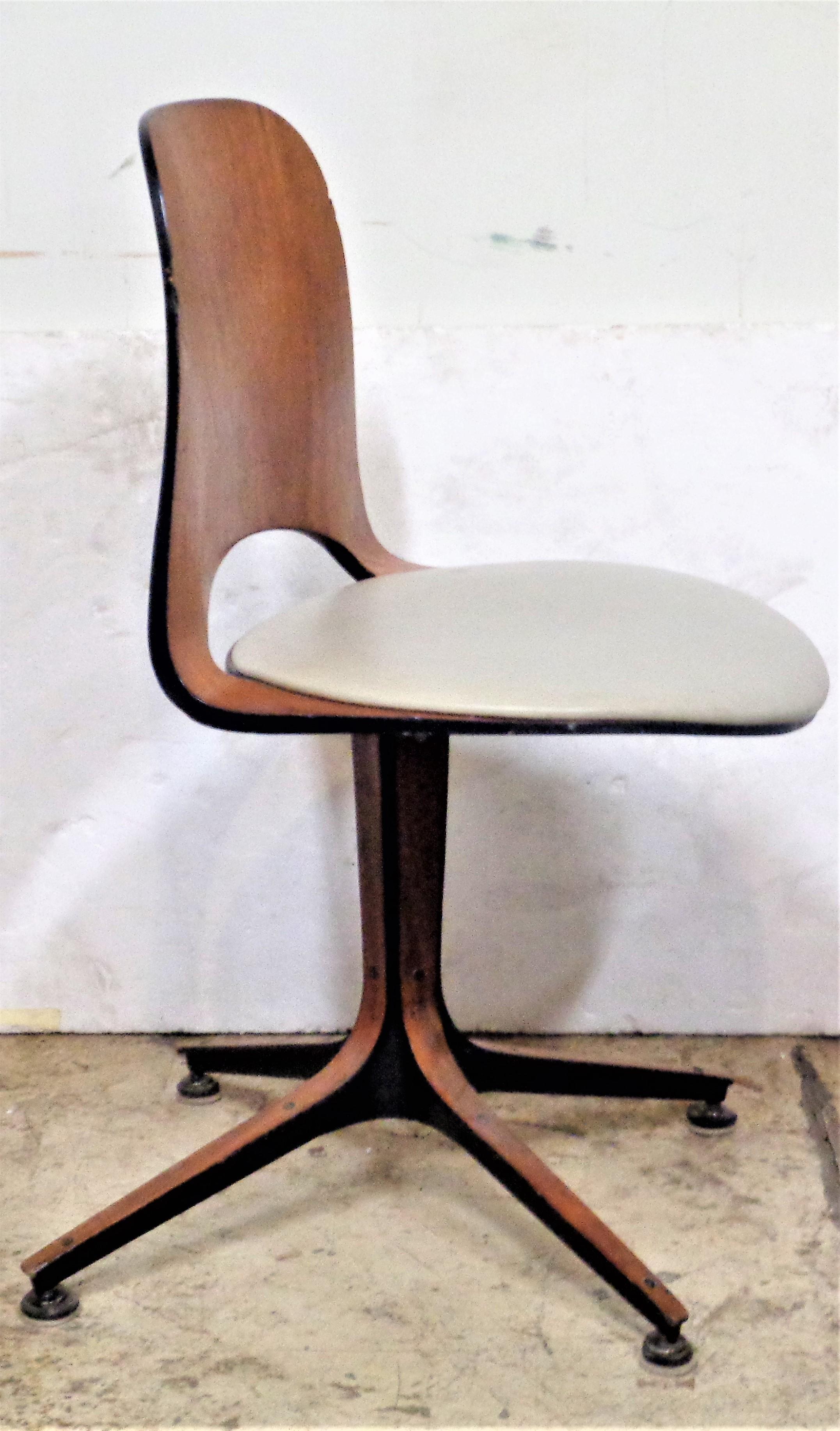 George Mulhauser Plycraft Swivel Chair, 1950's 6
