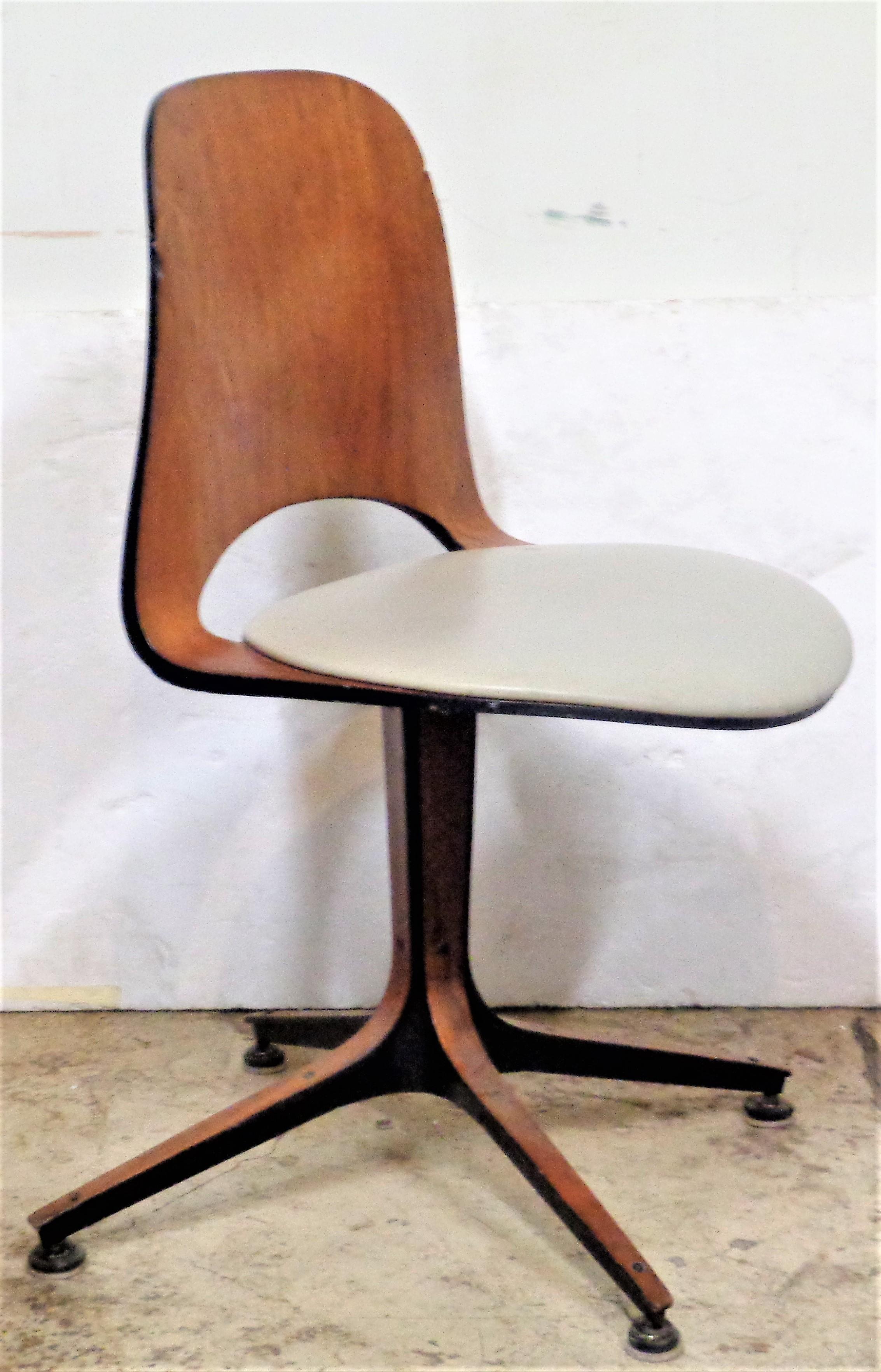 George Mulhauser Plycraft Swivel Chair, 1950's 9