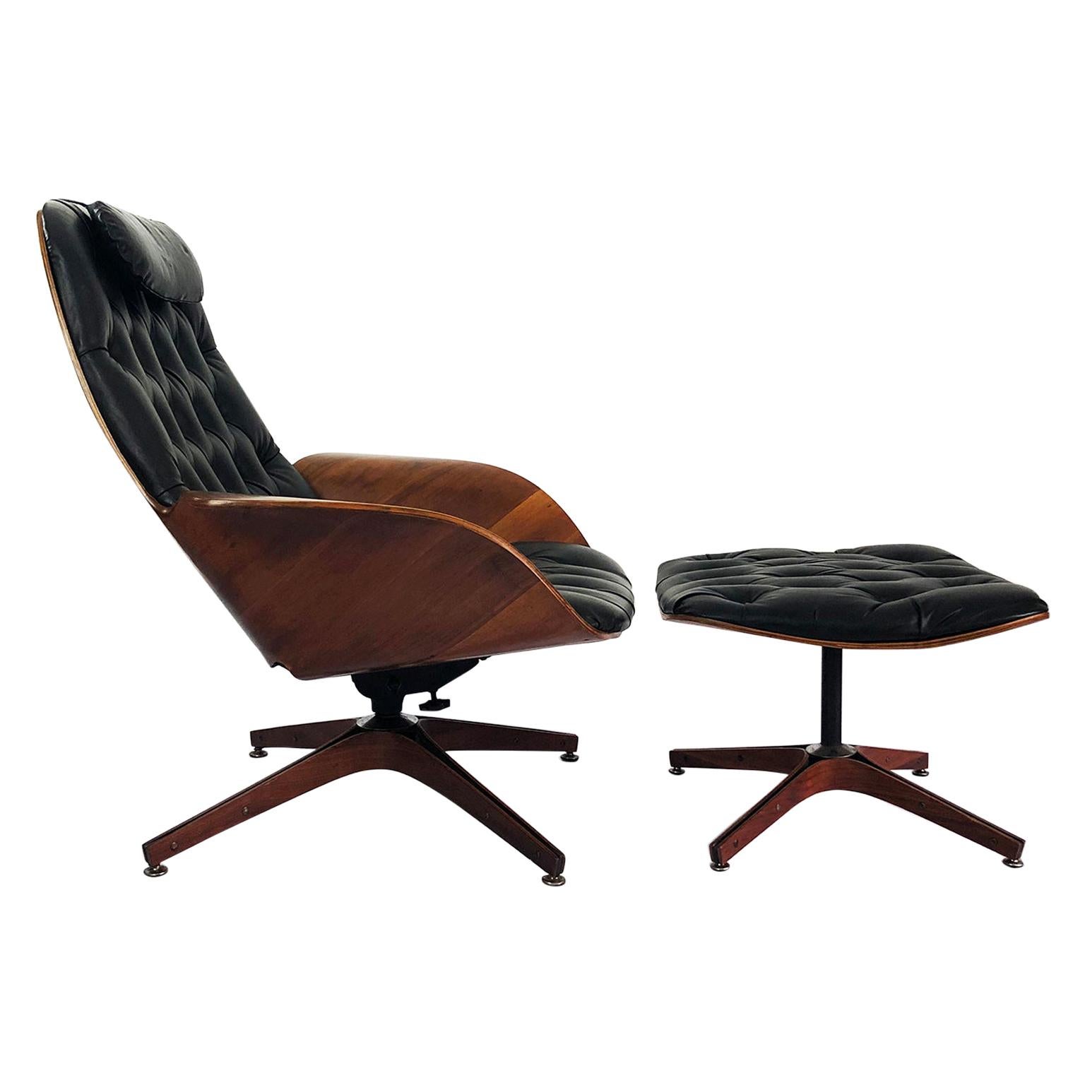 George Mulhauser Lounger Chair and Ottoman for Plycraft